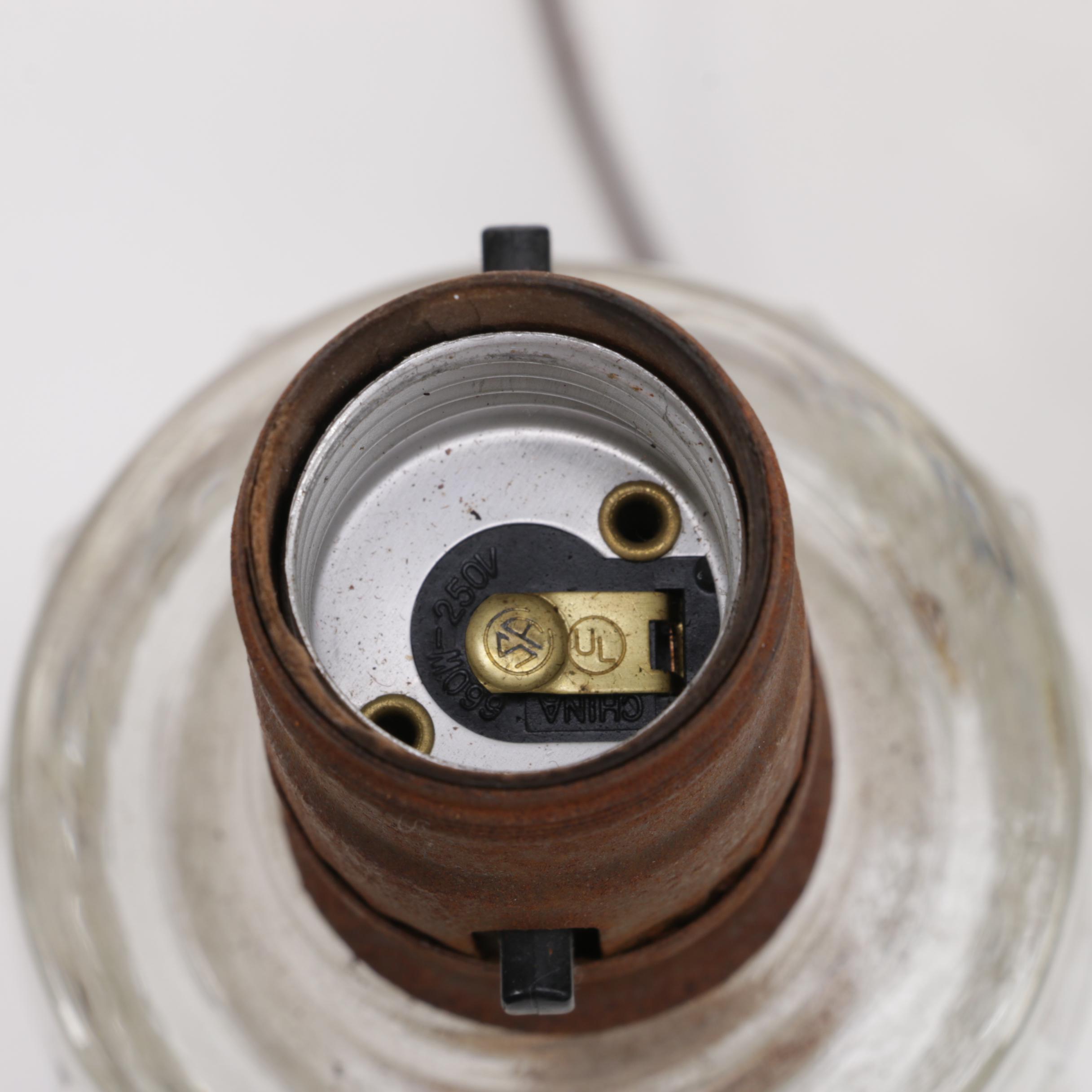 Vintage Glass Lamps Without Shades