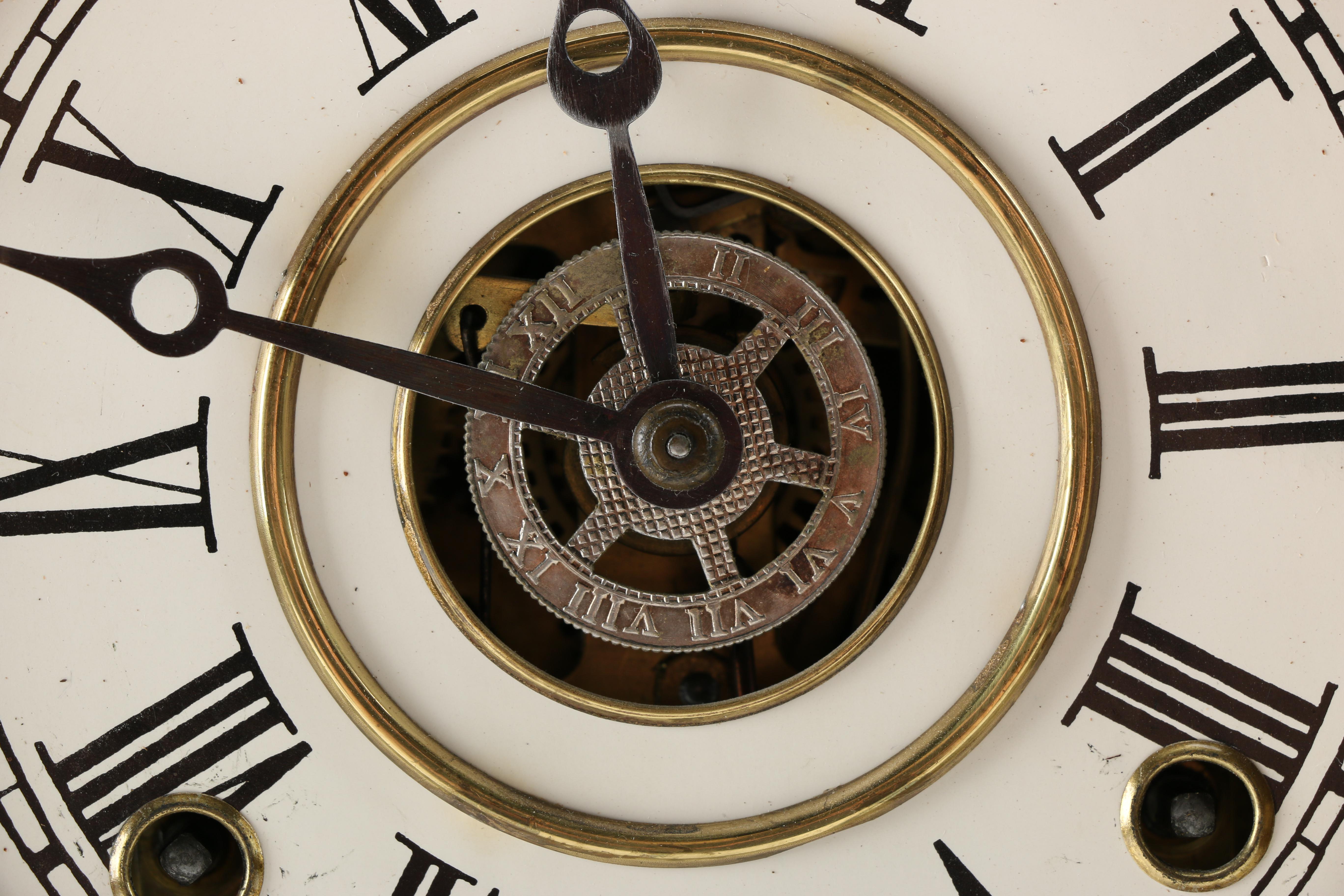 Wood and Brass Pendulum Clock