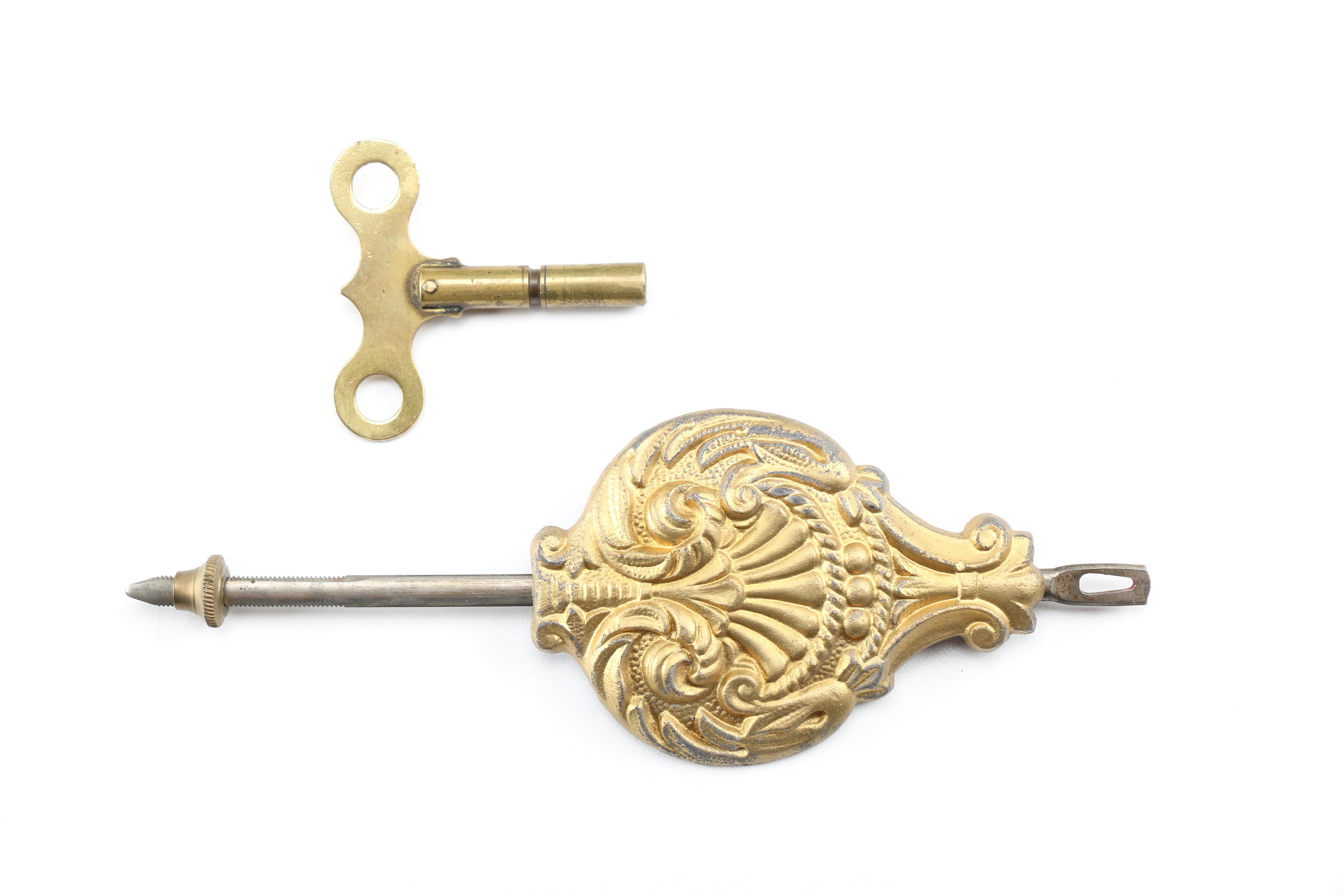 Wood and Brass Pendulum Clock