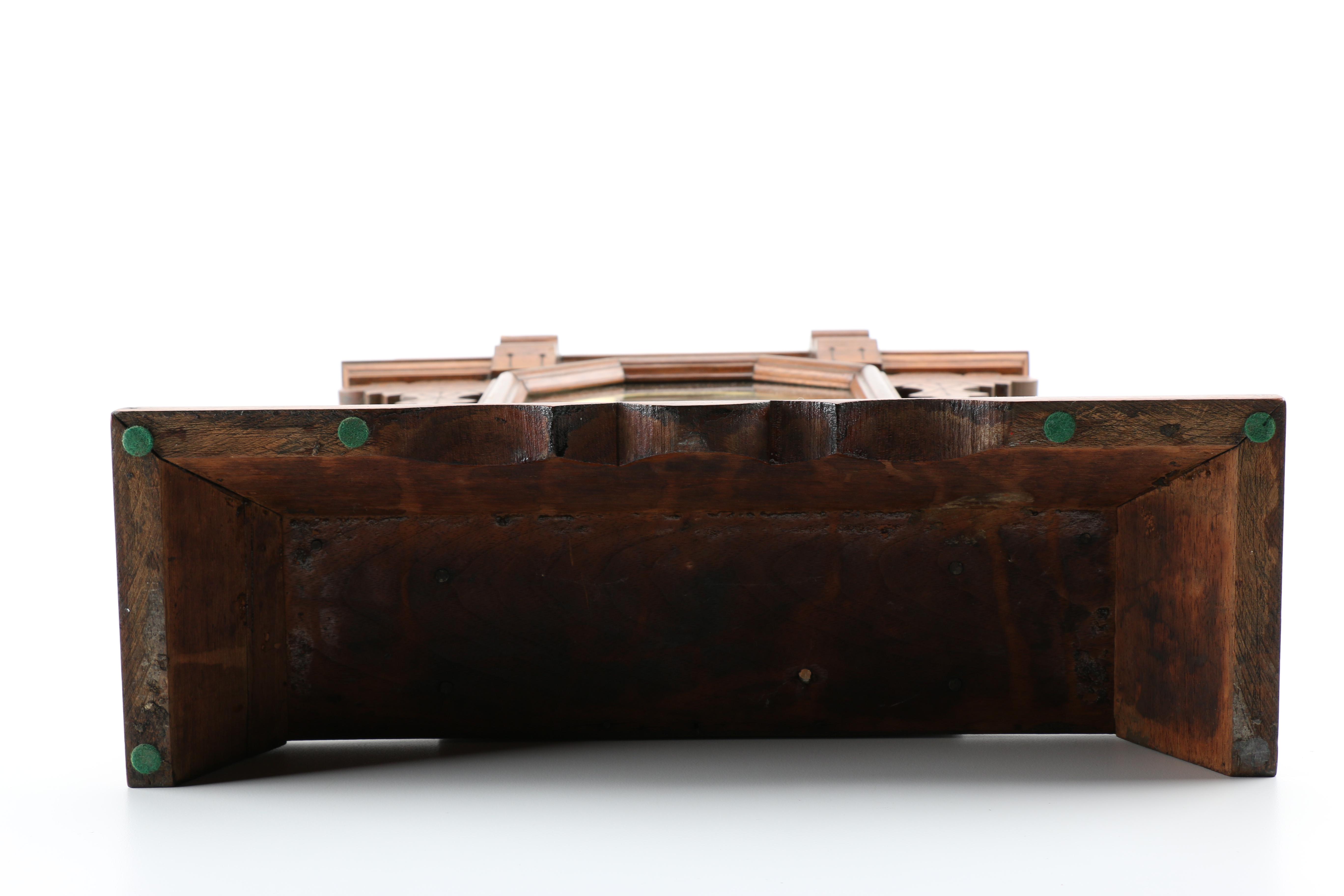 Wood and Brass Pendulum Clock