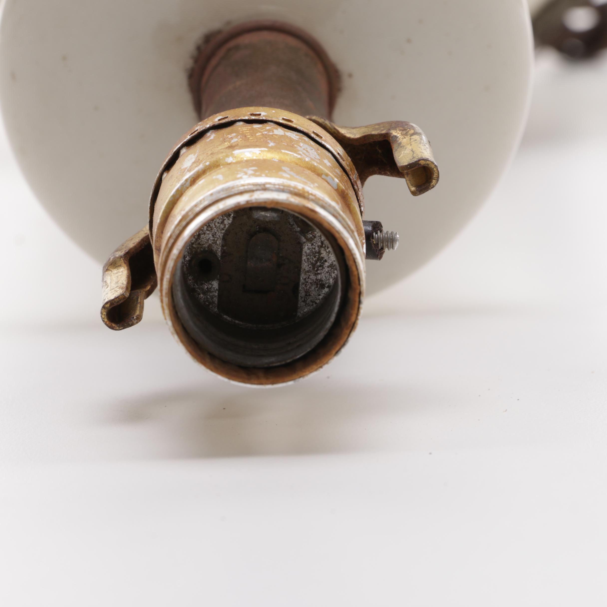 Glass and Ceramic Table Lamp