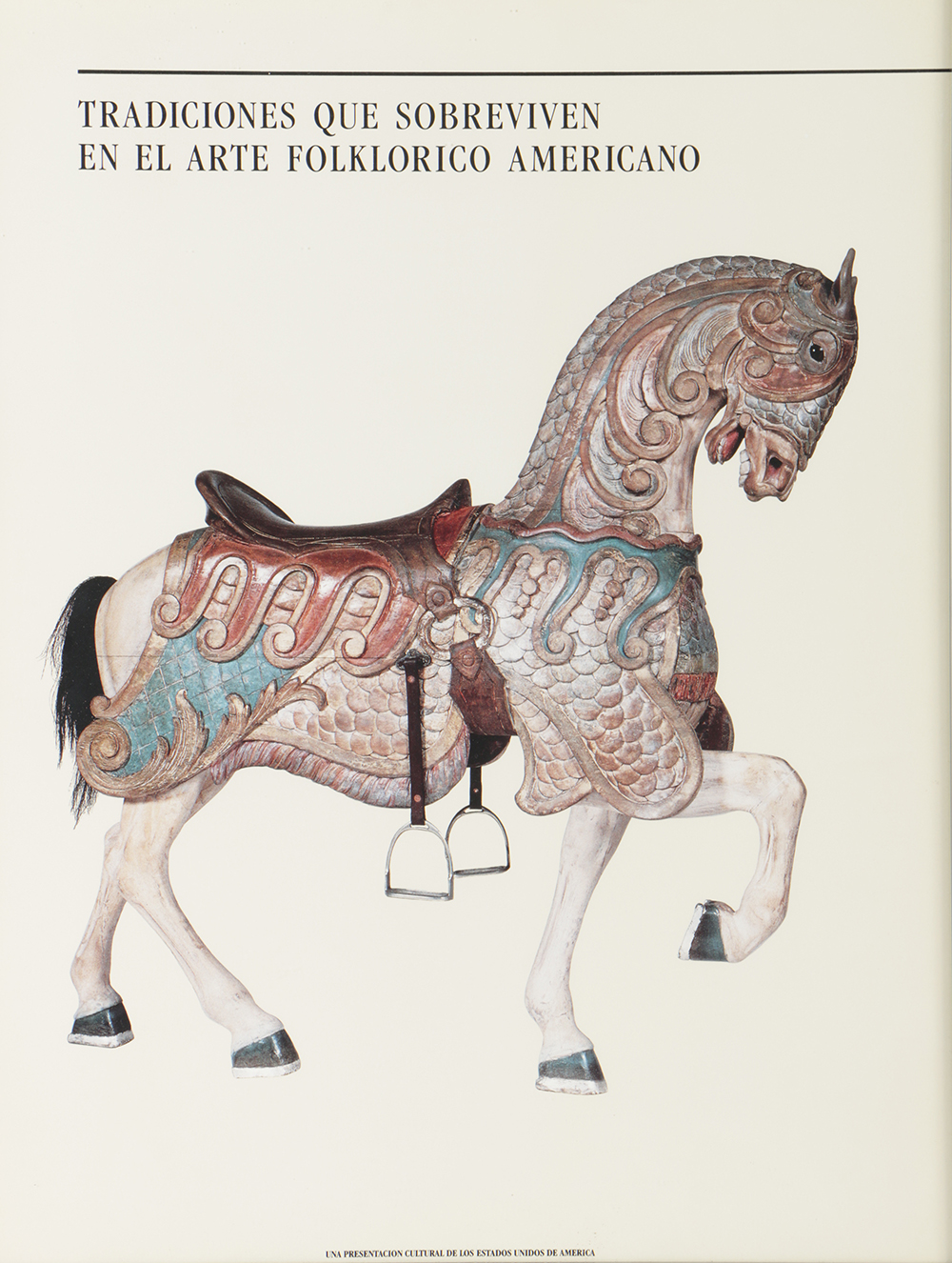 Spanish Offset Lithograph Exhibition Poster of American Folk Art