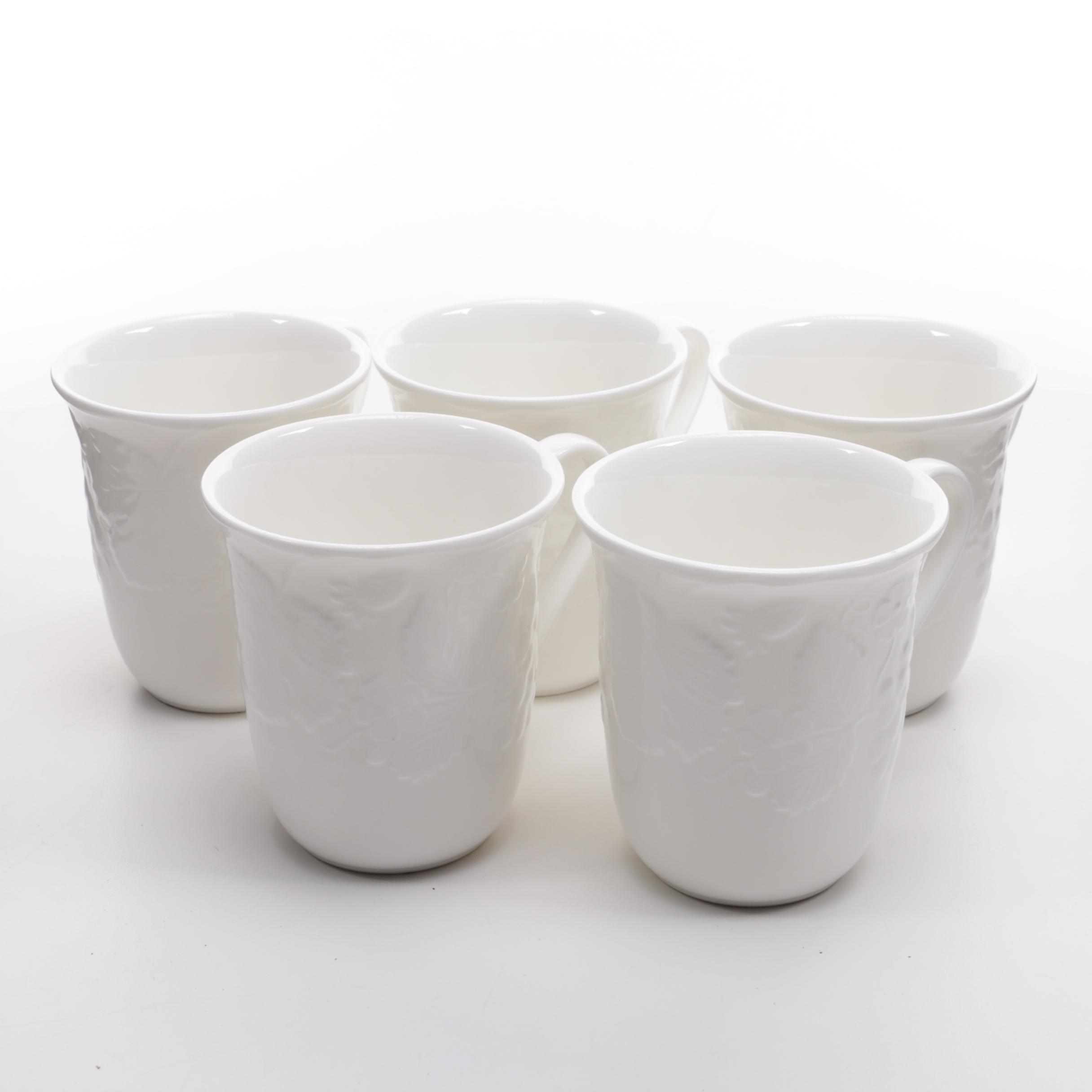 Wedgwood "Strawberry and Vine" Bone China Mugs