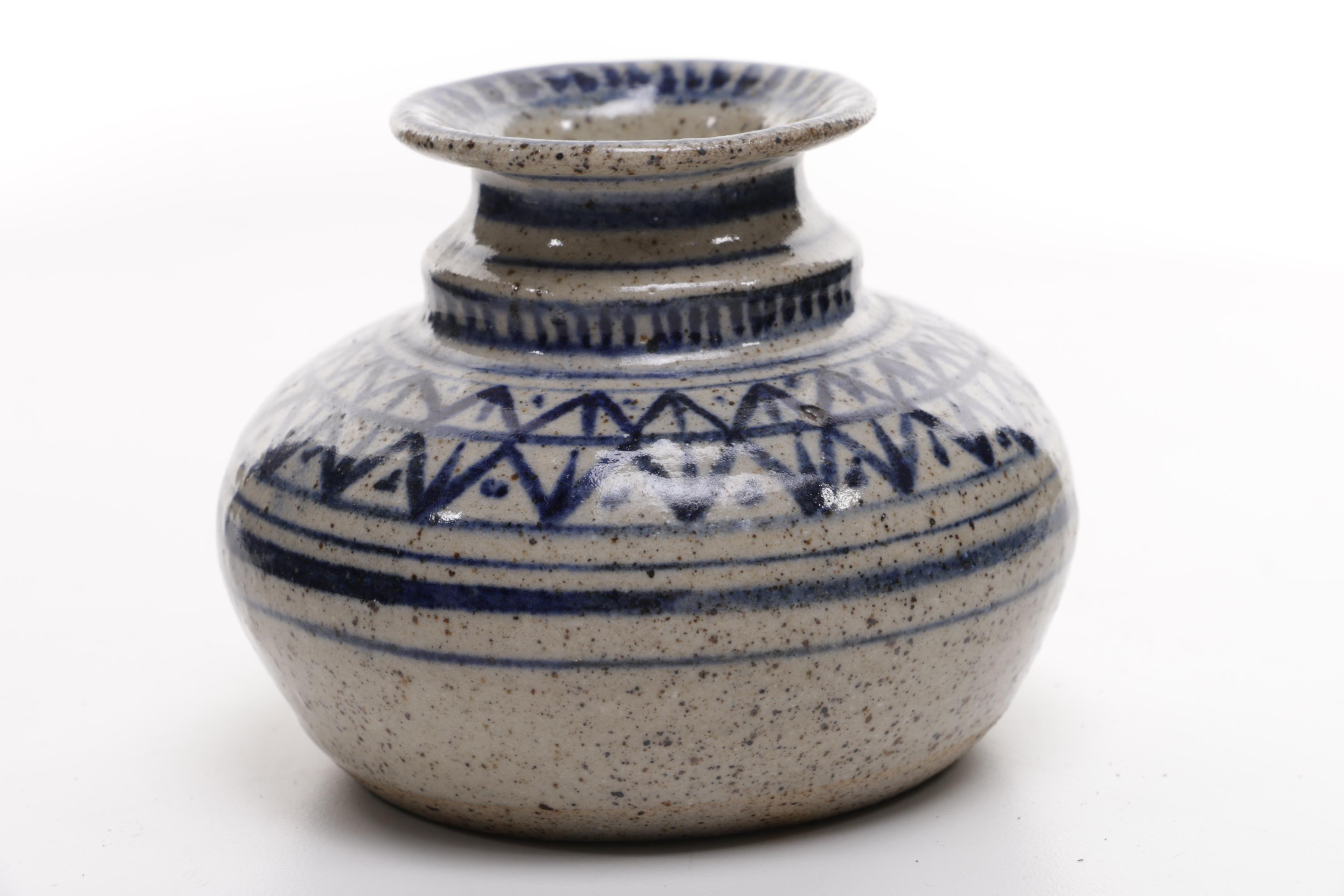 Assortment of Signed Pottery and a Frankoma Vase