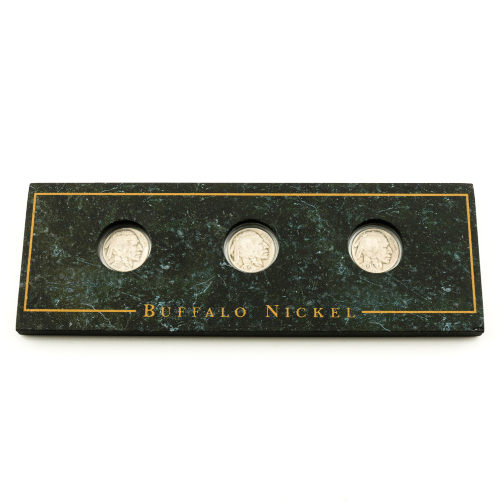 Set of Three Buffalo Nickels