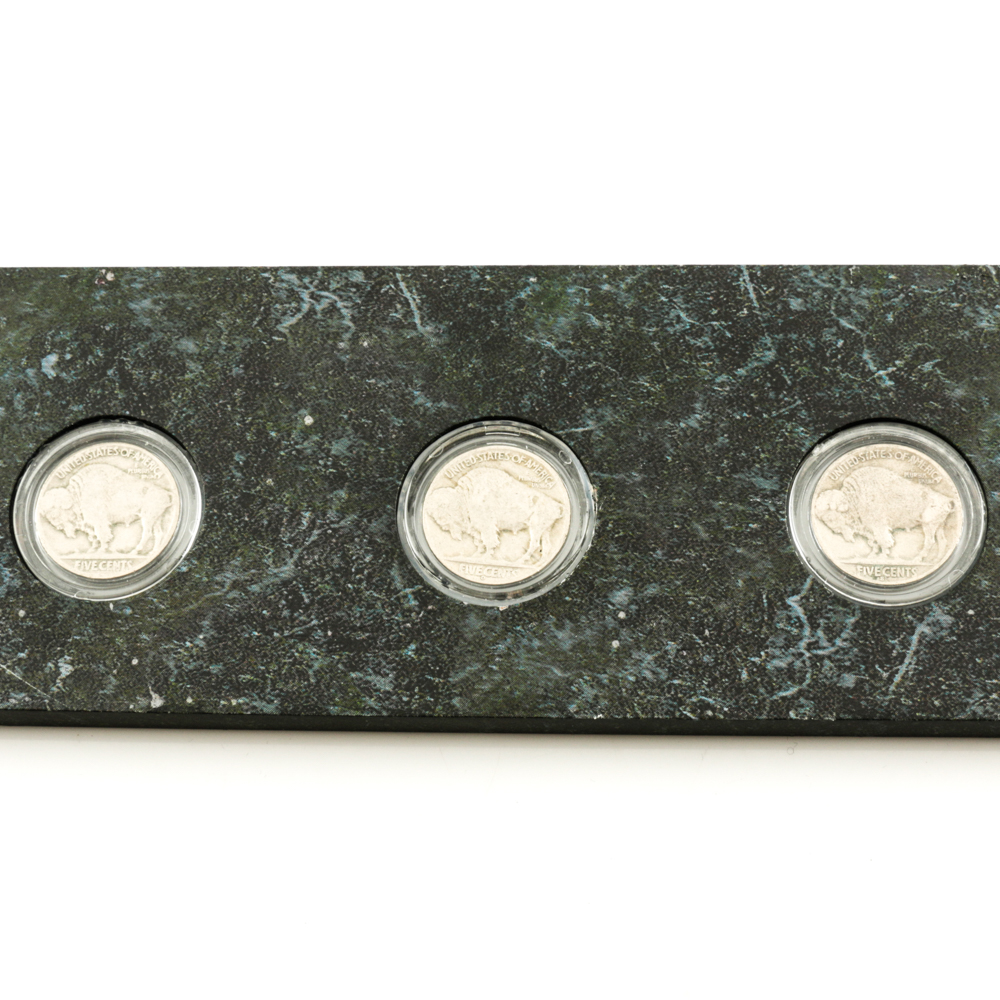 Set of Three Buffalo Nickels