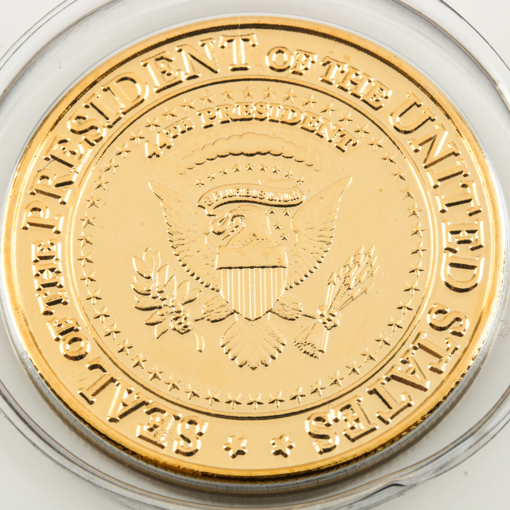 Barack Obama Commemorative Card Set and Commemorative Coin
