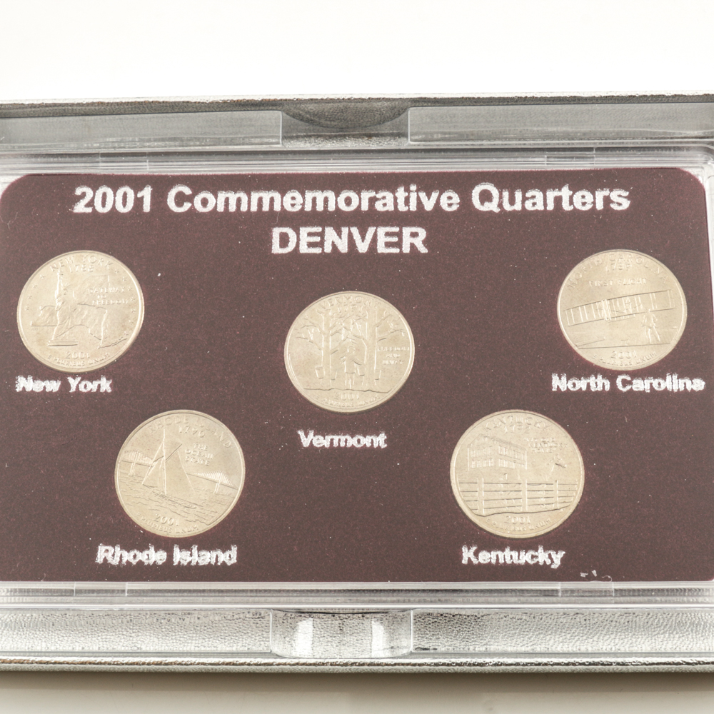 Three Sets of 2001 U.S. Statehood Quarters
