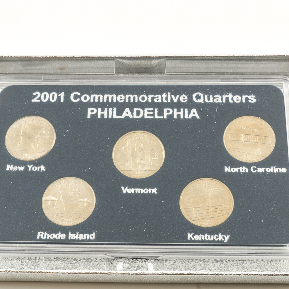 Three Sets of 2001 U.S. Statehood Quarters