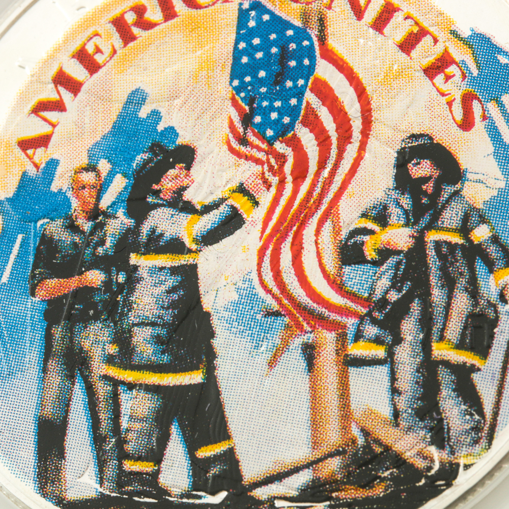 Two Colorized Walking Liberty Silver Eagles