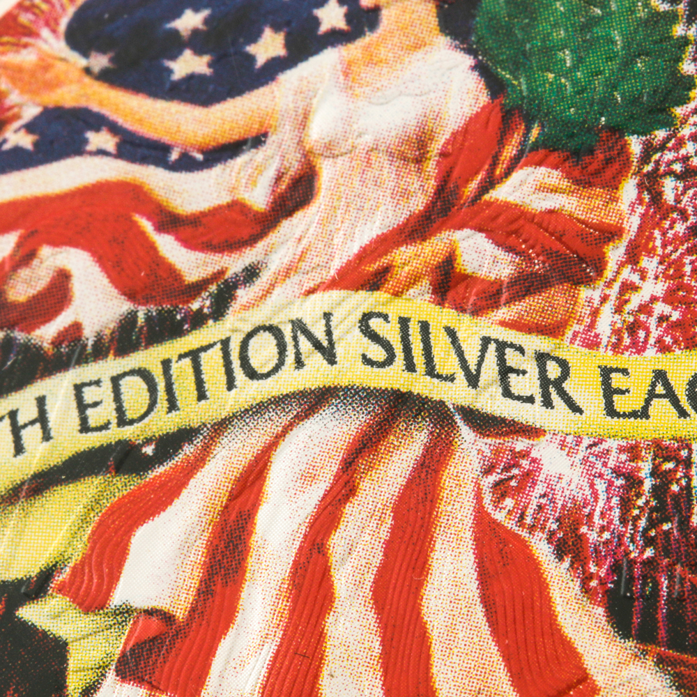 Two Colorized Walking Liberty Silver Eagles