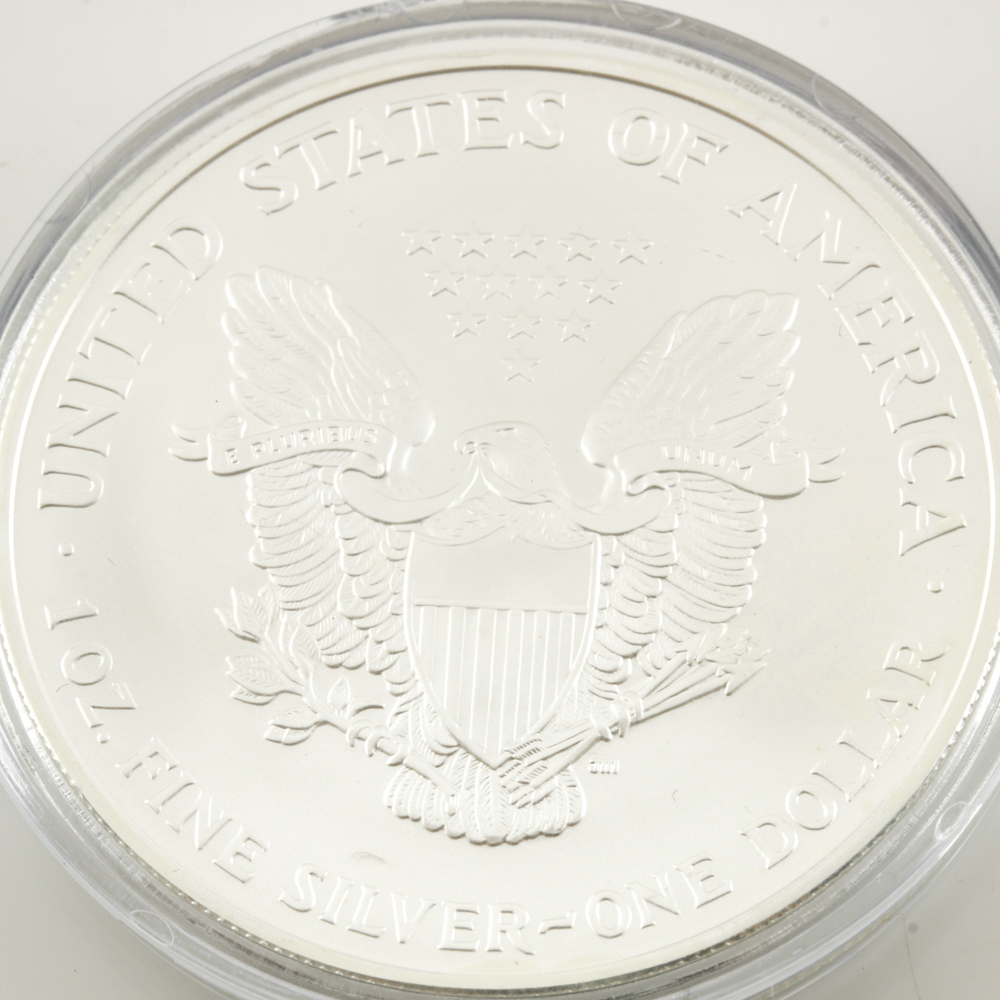 Two Colorized Walking Liberty Silver Eagles