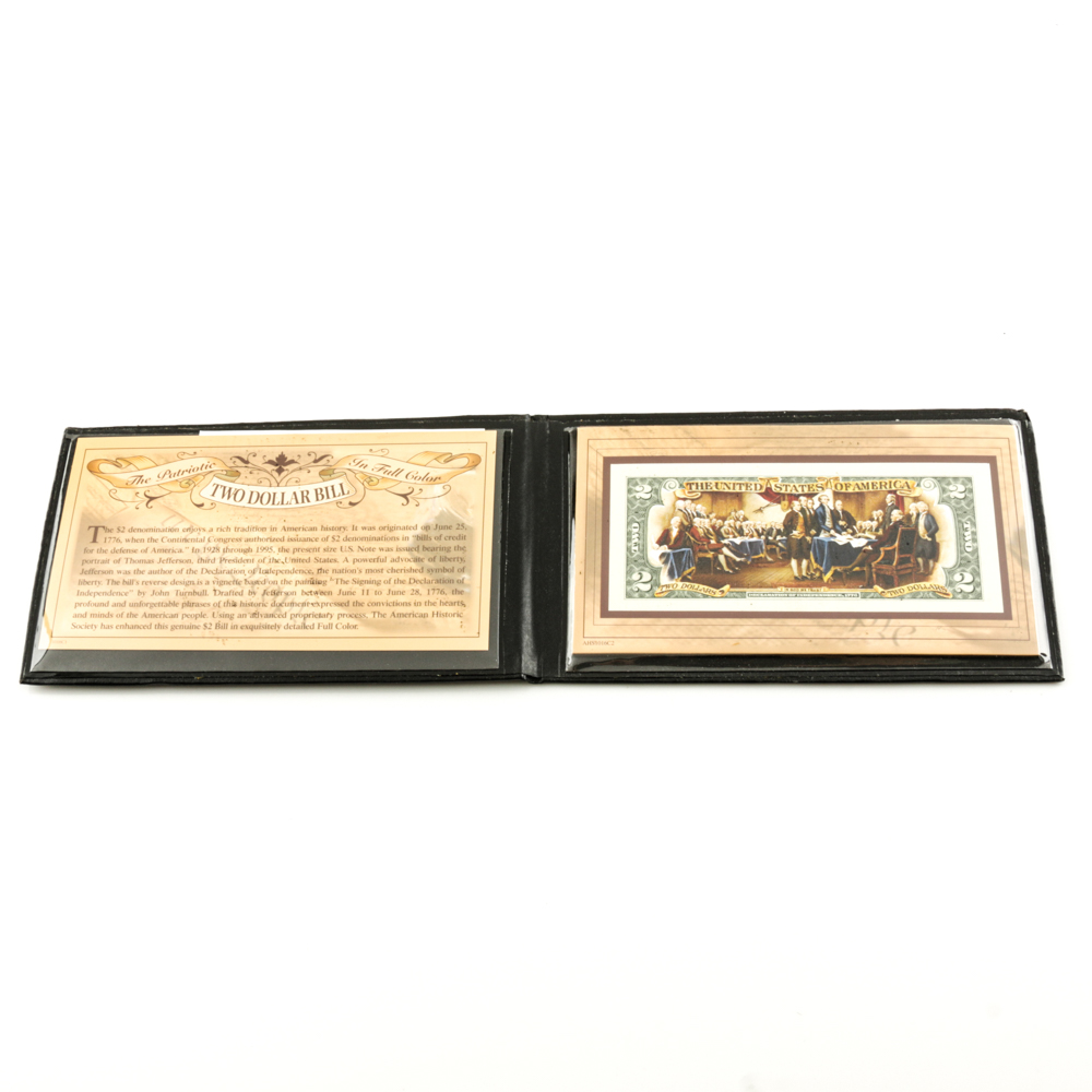 Colorized U.S. Two-Dollar Federal Reserve Note