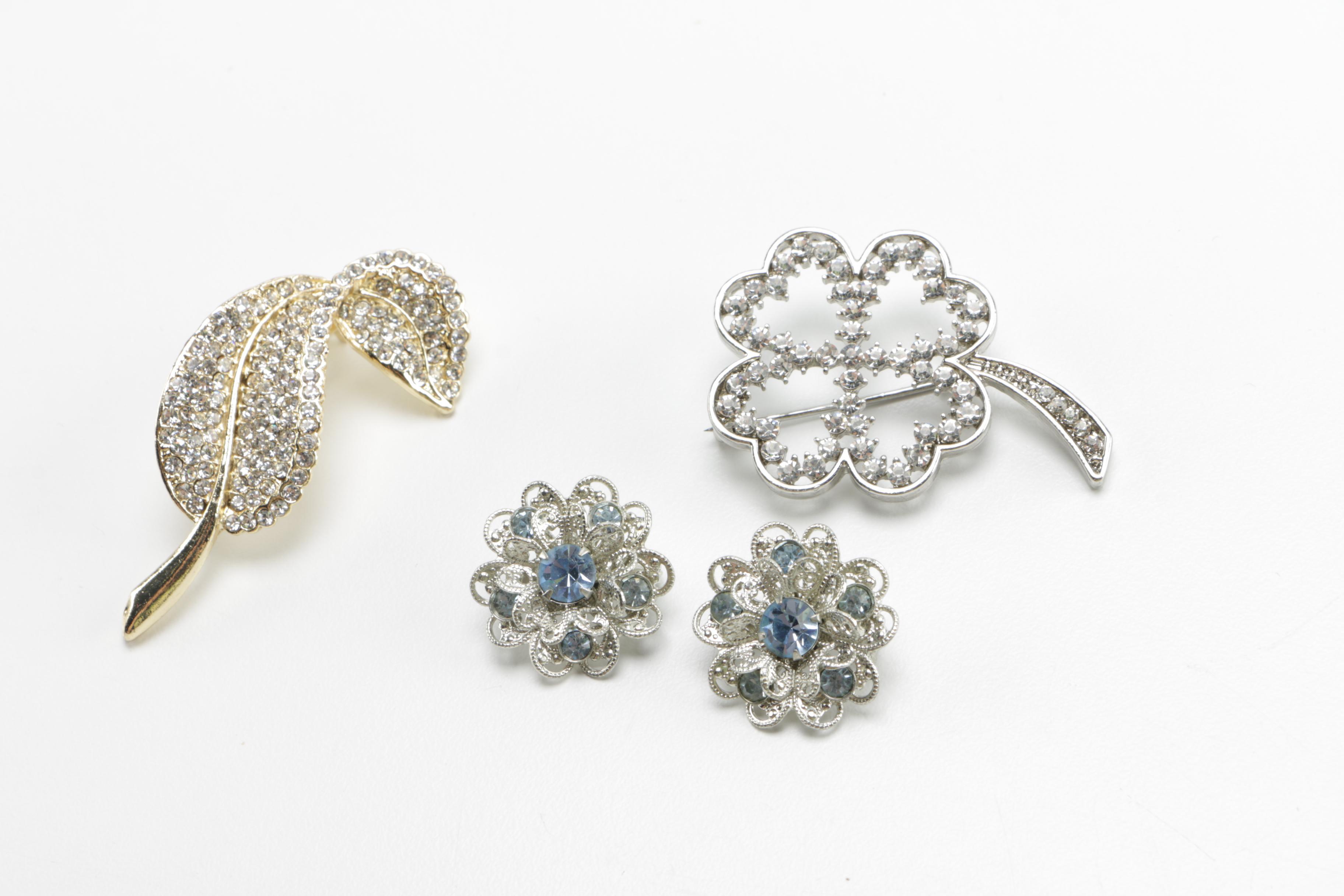 Costume Earrings and Brooches Including Anne Klein