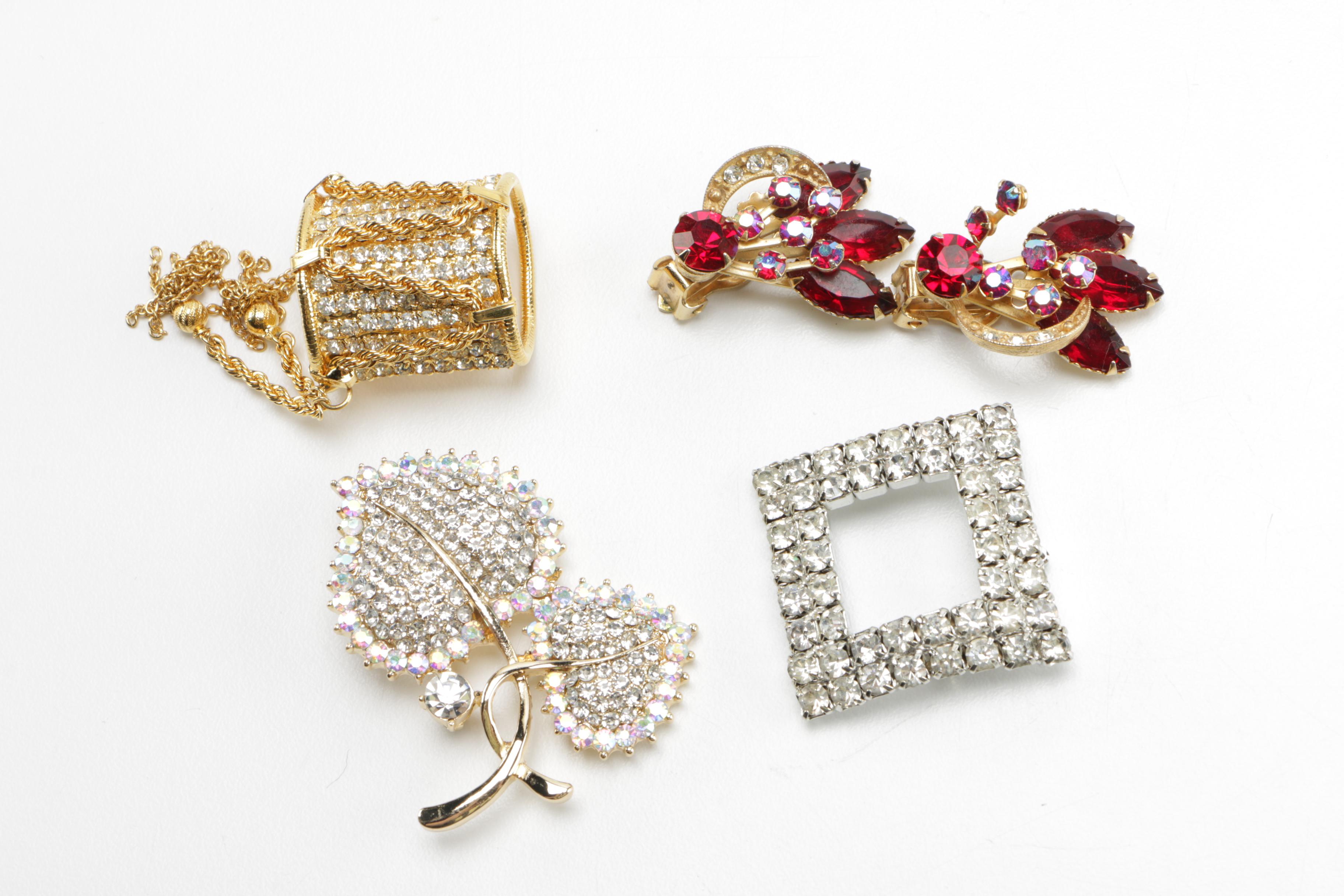 Costume Earrings and Brooches Including Anne Klein