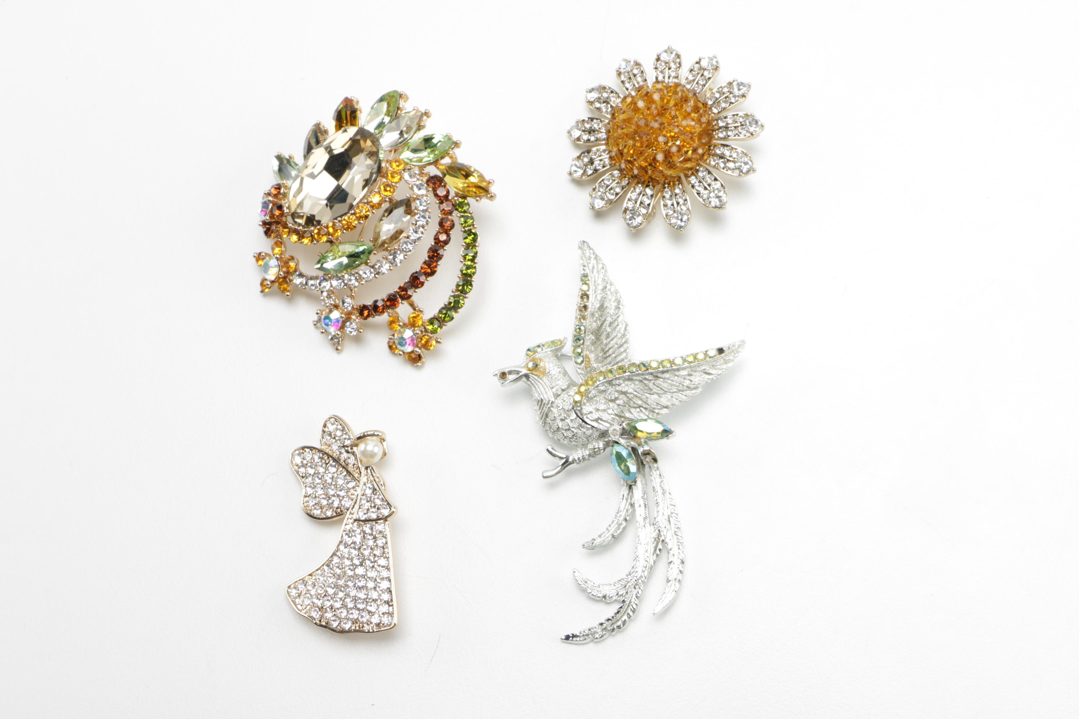 Costume Earrings and Brooches Including Anne Klein