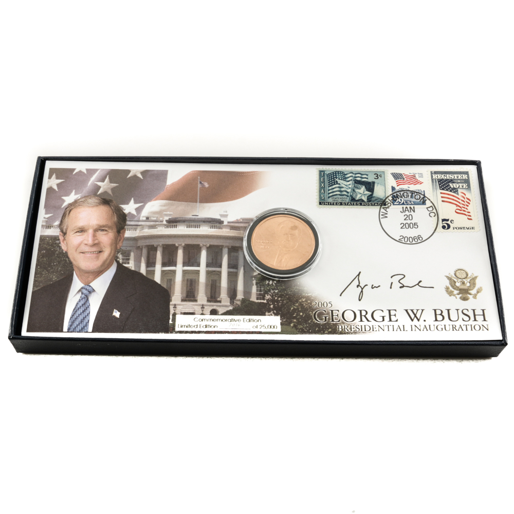 George W. Bush 2005 Inauguration Commemorative Cover and Commemorative Medal