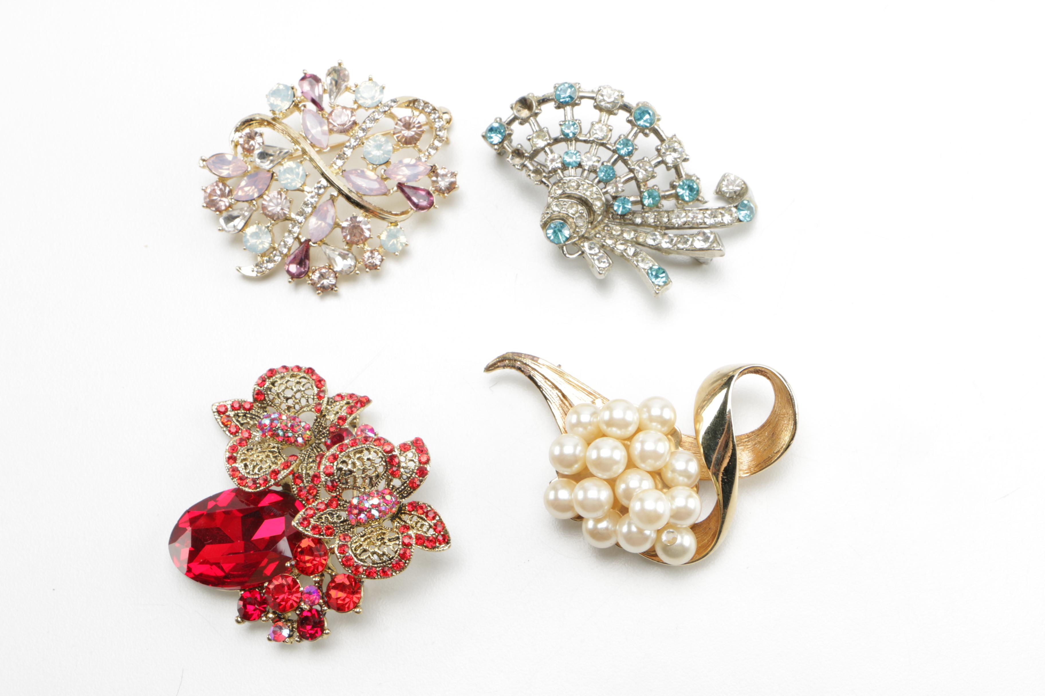 Costume Earrings and Brooches Including Anne Klein