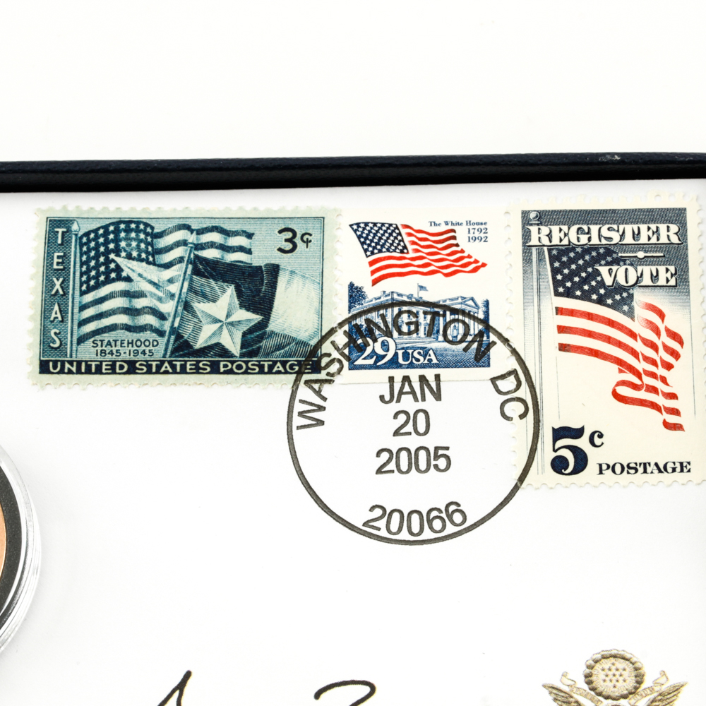 George W. Bush 2005 Inauguration Commemorative Cover and Commemorative Medal