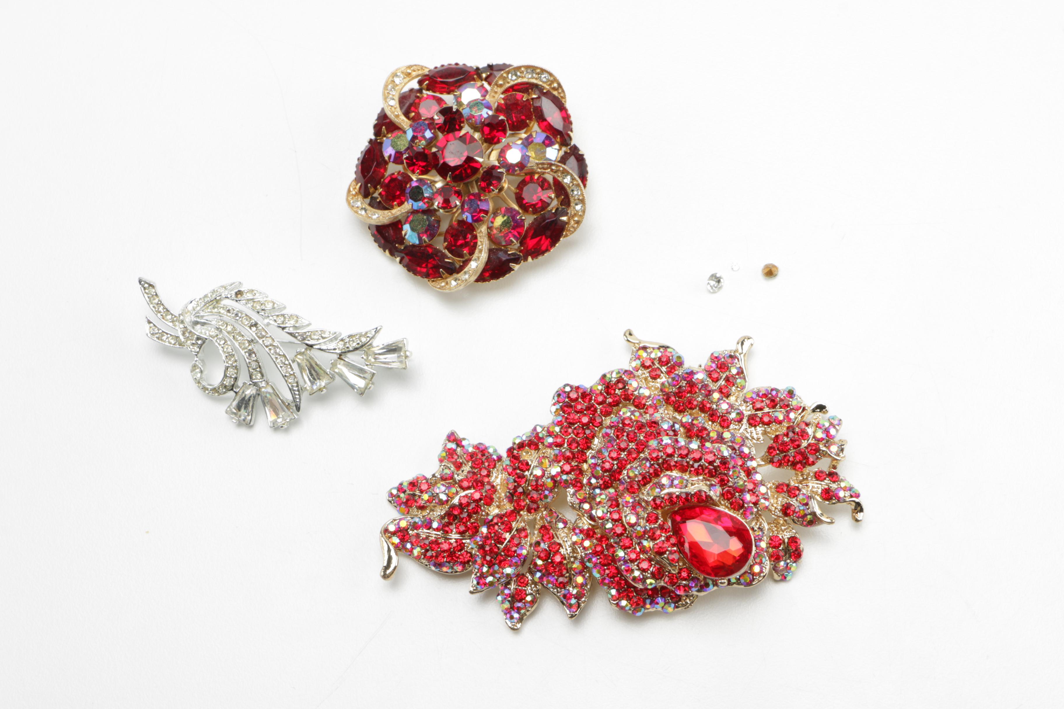Costume Earrings and Brooches Including Anne Klein