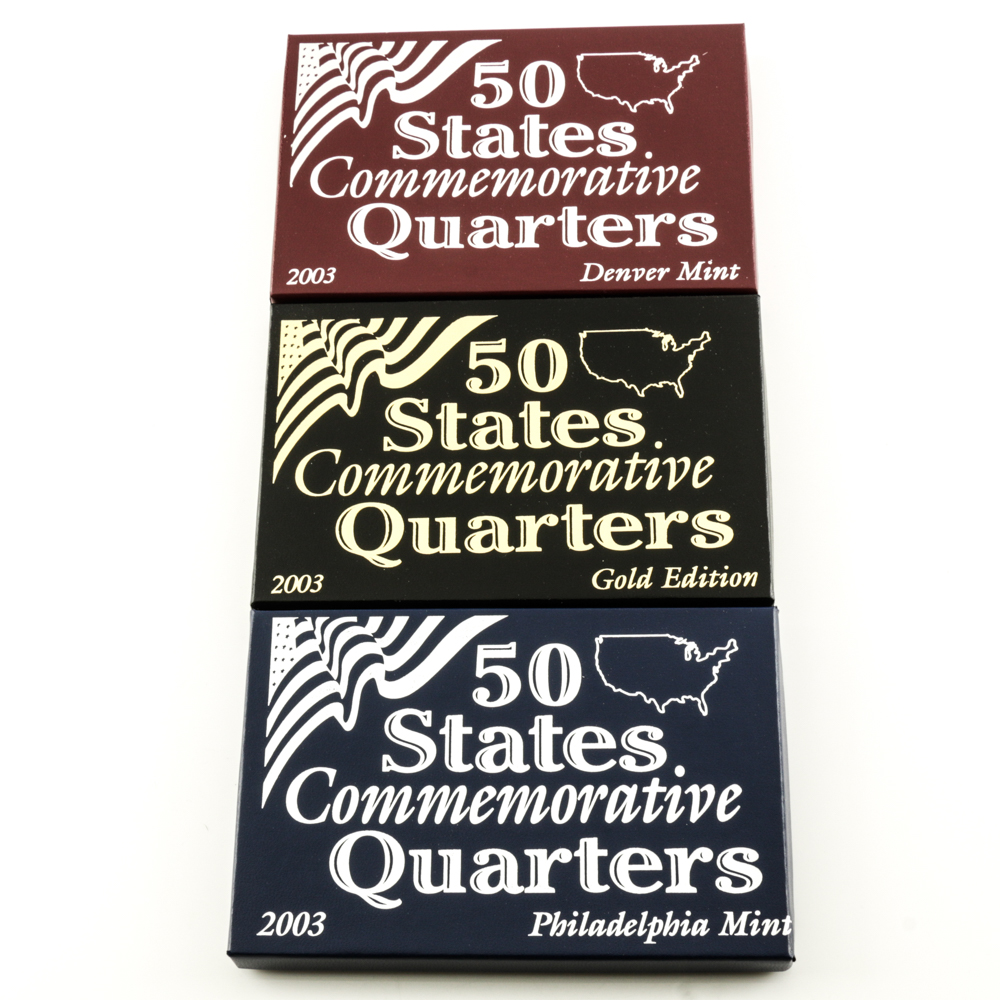 Three Sets of 2003 U.S. Statehood Quarters