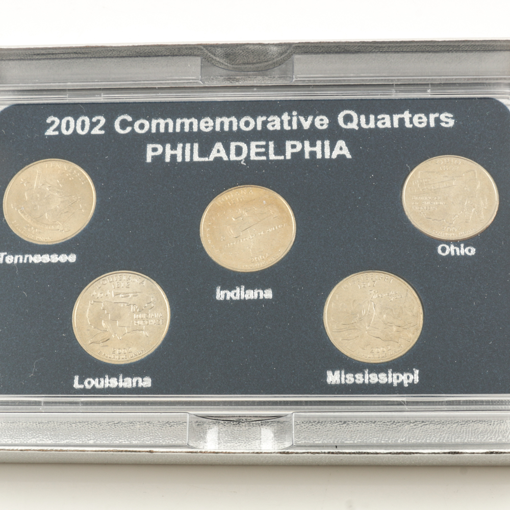 Three Sets of 2002 U.S. Statehood Quarters