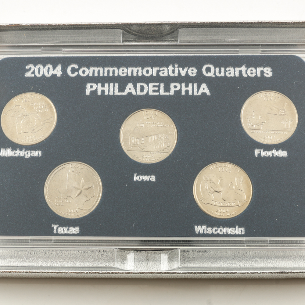 Three Sets of 2004 U.S. Statehood Quarters