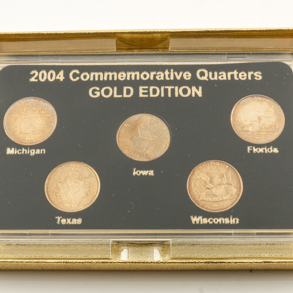 Three Sets of 2004 U.S. Statehood Quarters
