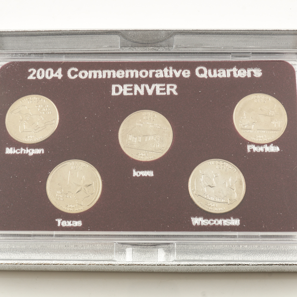 Three Sets of 2004 U.S. Statehood Quarters