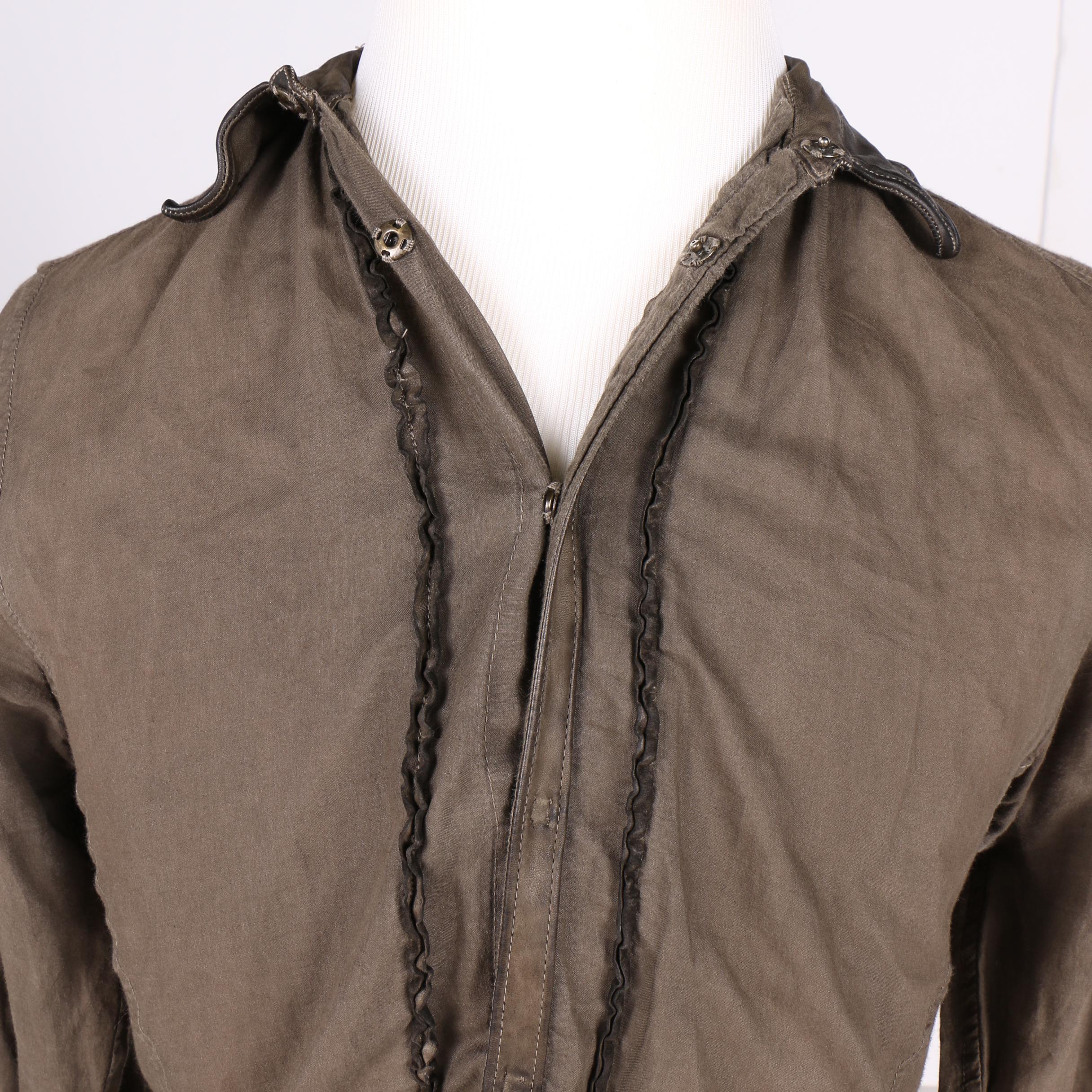 Kiminori Morishita Shirt with Leather Detailing