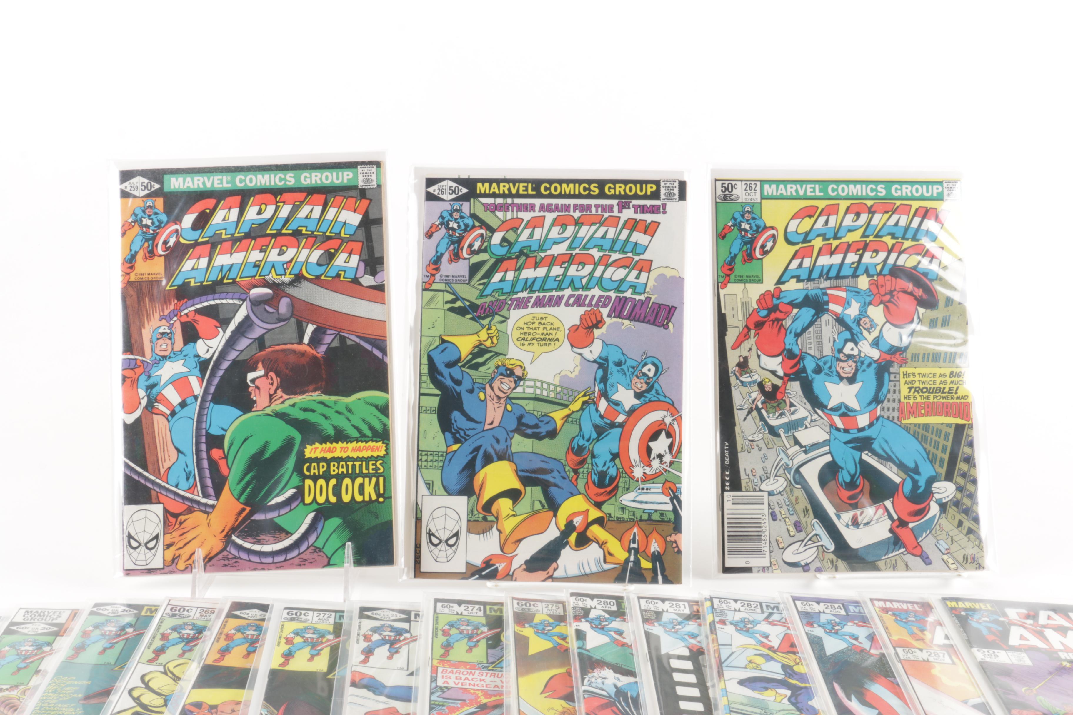 Bronze and Modern Age Marvel Comics First Series "Captain America" Comic Books
