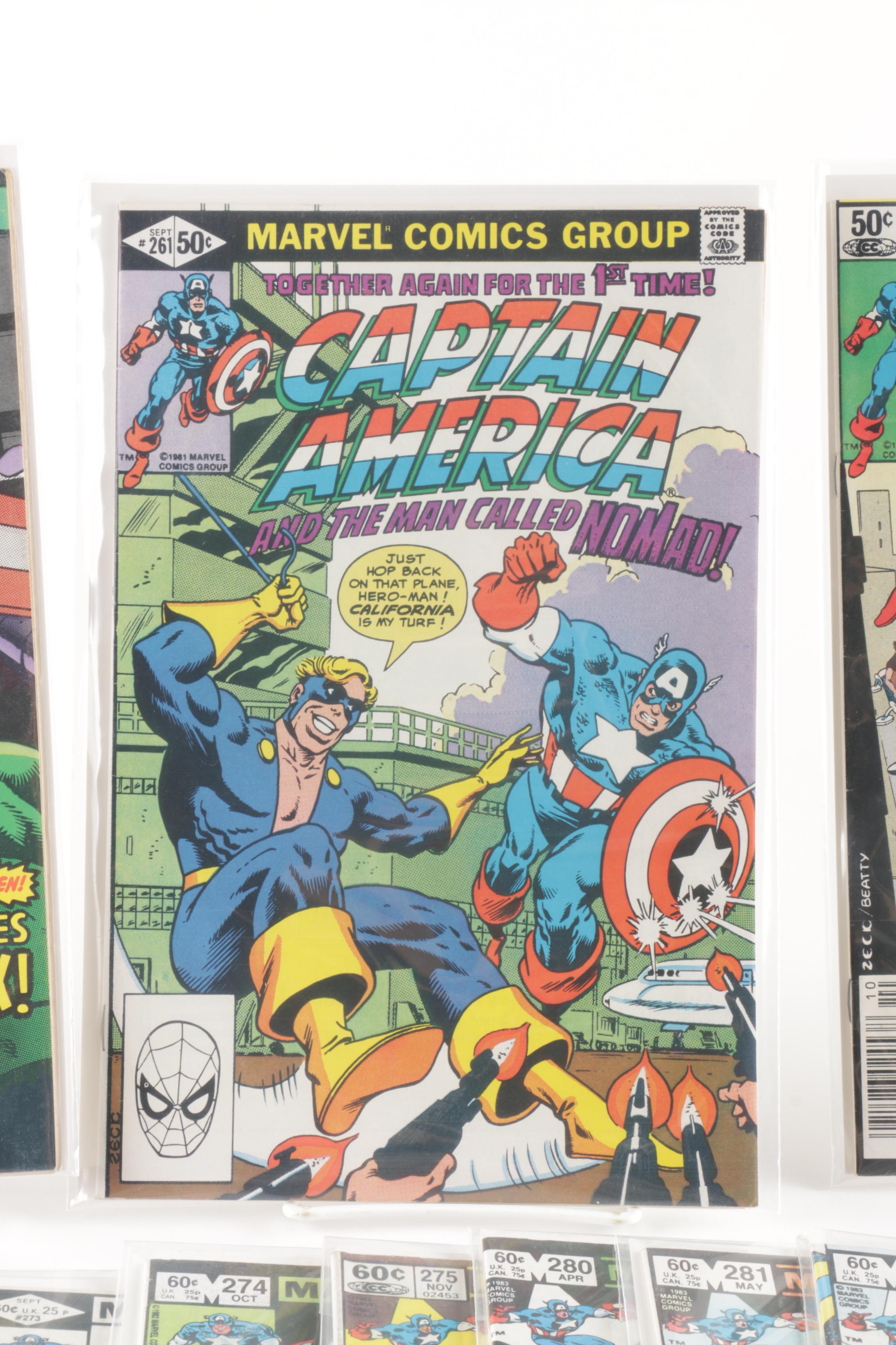Bronze and Modern Age Marvel Comics First Series "Captain America" Comic Books