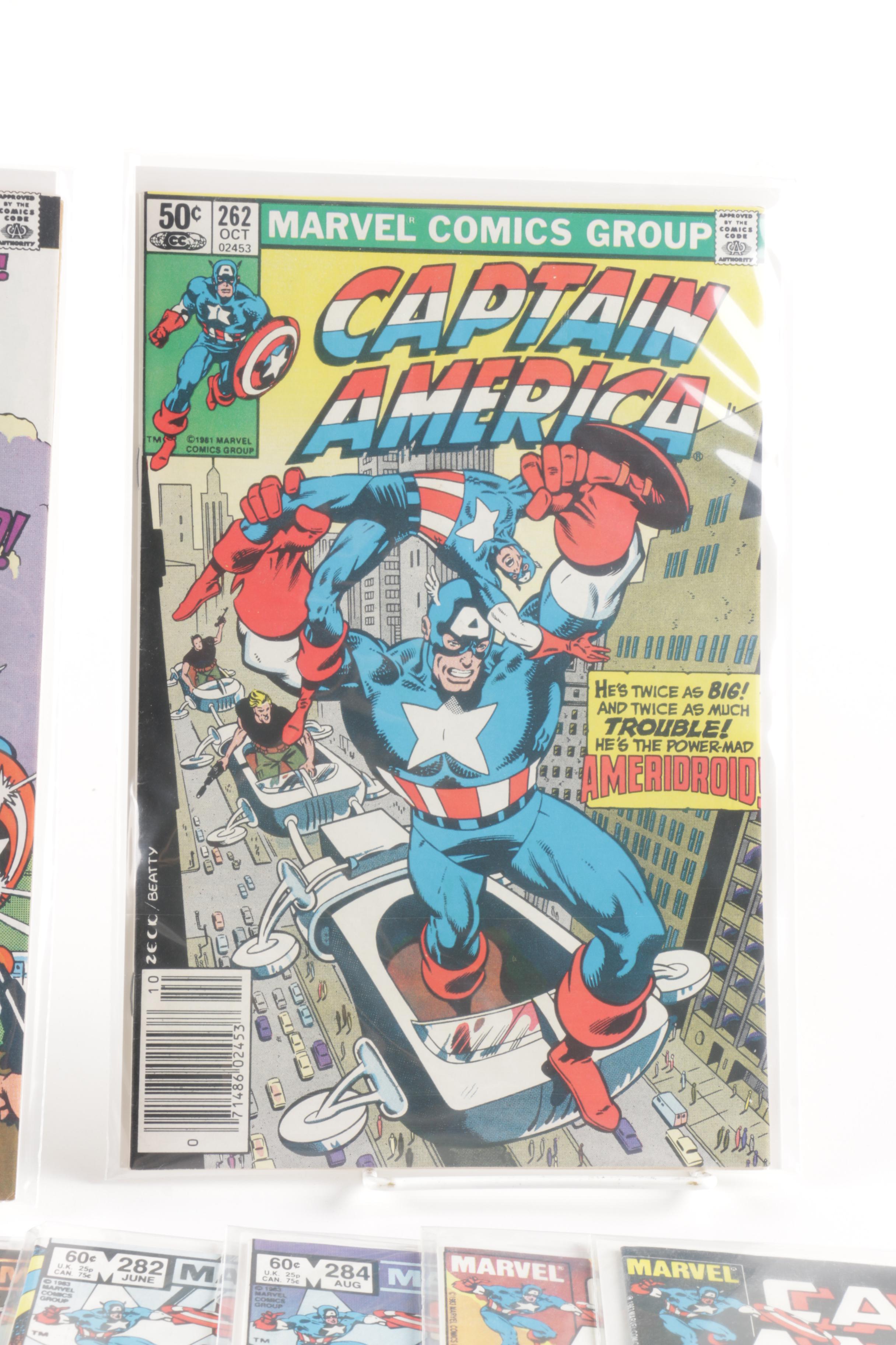 Bronze and Modern Age Marvel Comics First Series "Captain America" Comic Books