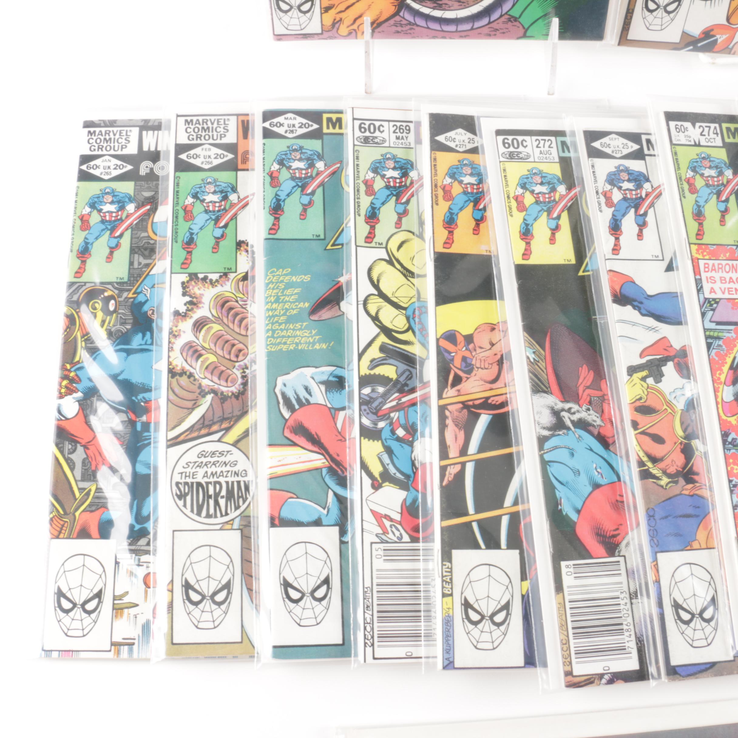 Bronze and Modern Age Marvel Comics First Series "Captain America" Comic Books