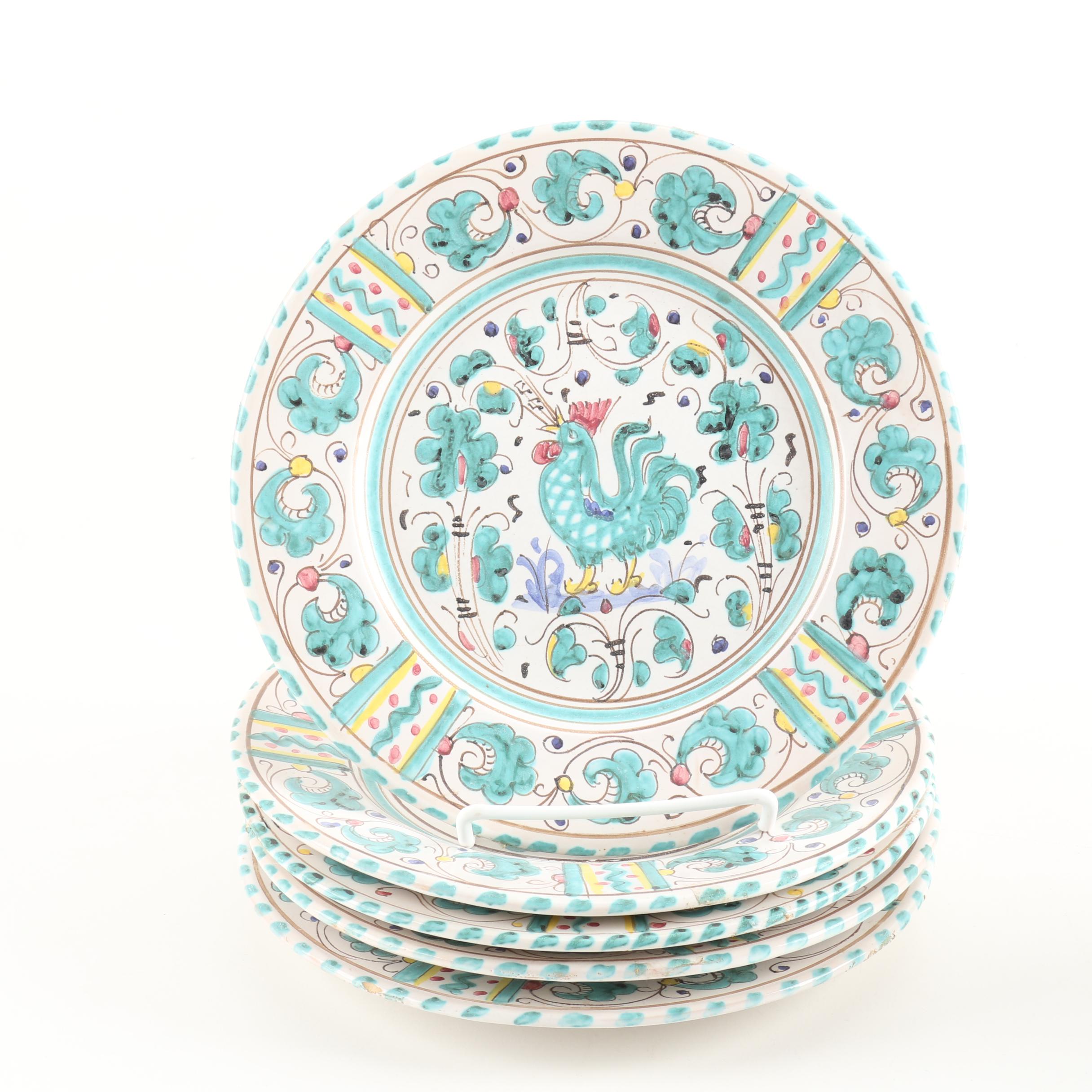 Hand Painted Deruta "Orvieto" Rooster China Set