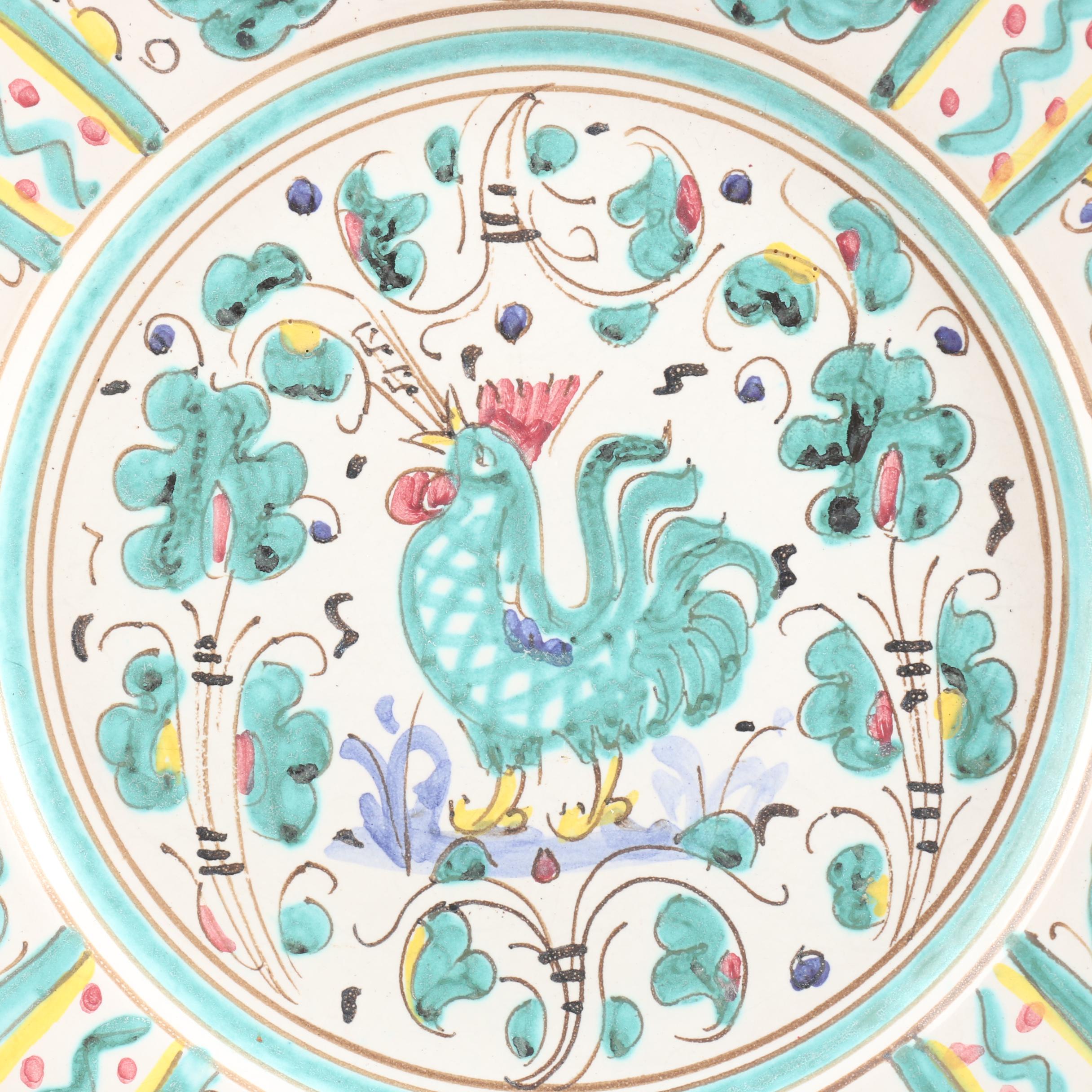 Hand Painted Deruta "Orvieto" Rooster China Set
