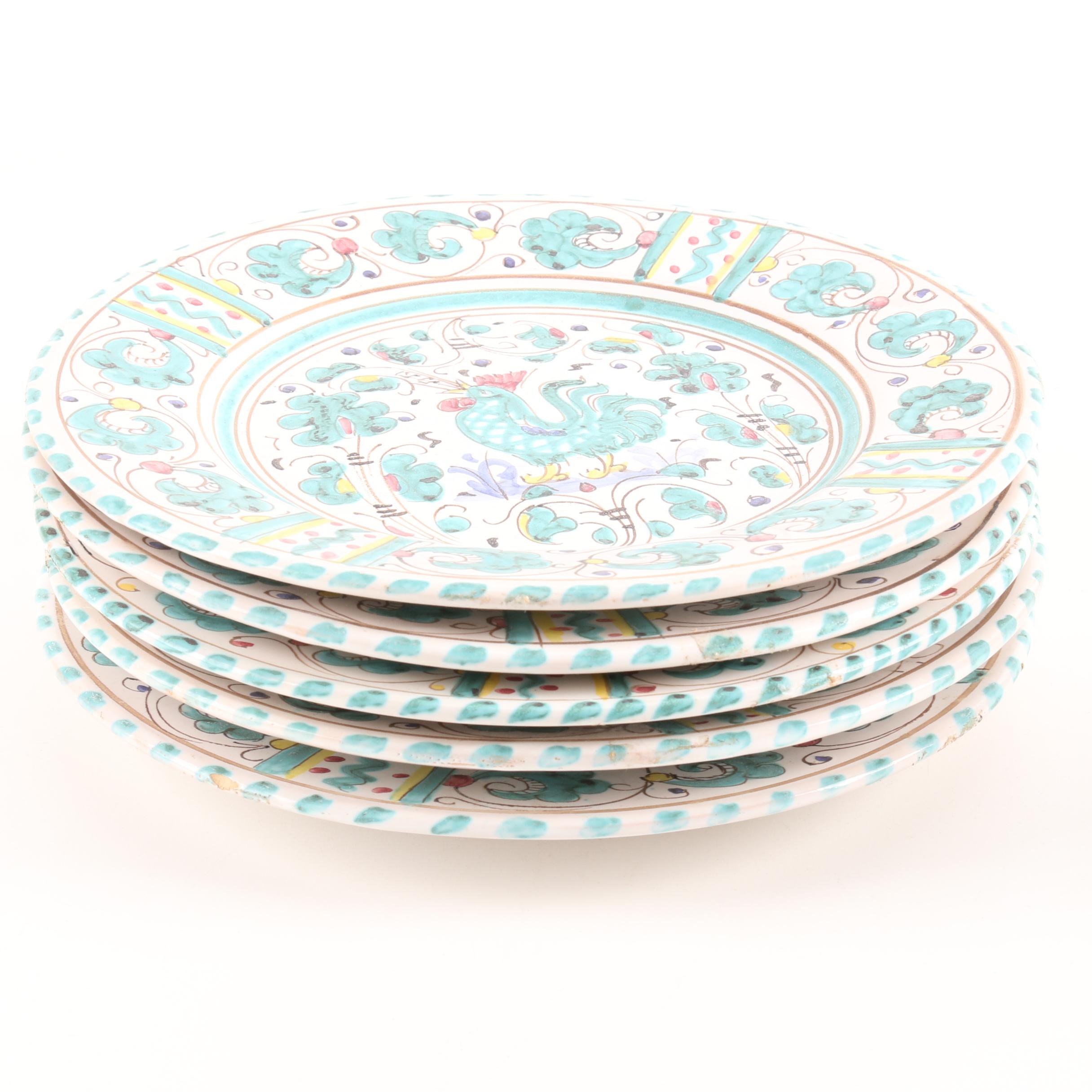 Hand Painted Deruta "Orvieto" Rooster China Set