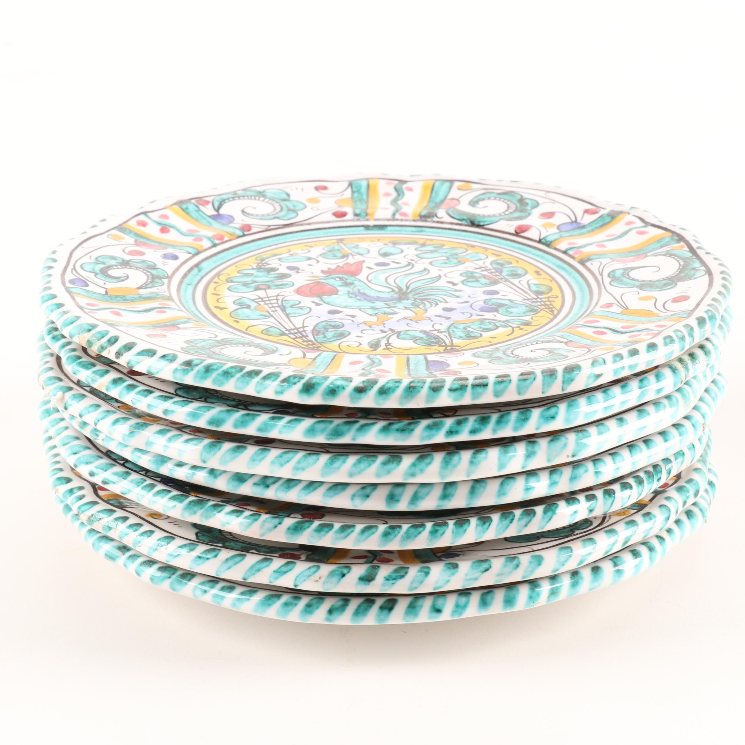 Hand Painted Deruta "Orvieto" Rooster China Set