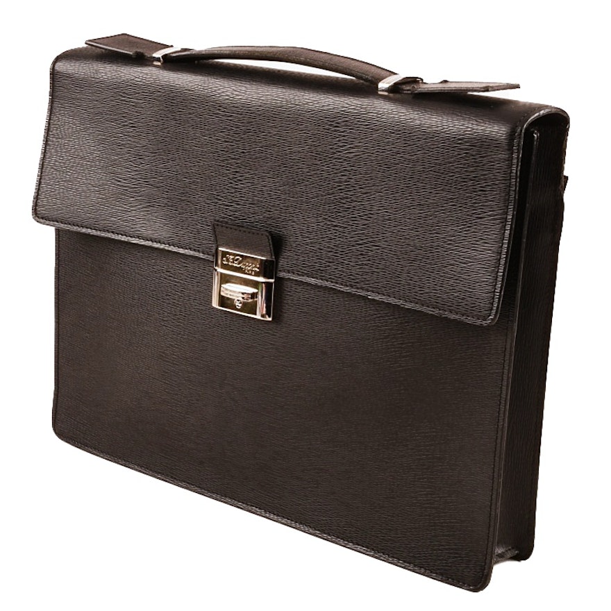 S.T. Dupont Line D Leather Briefcase, Made in Italy