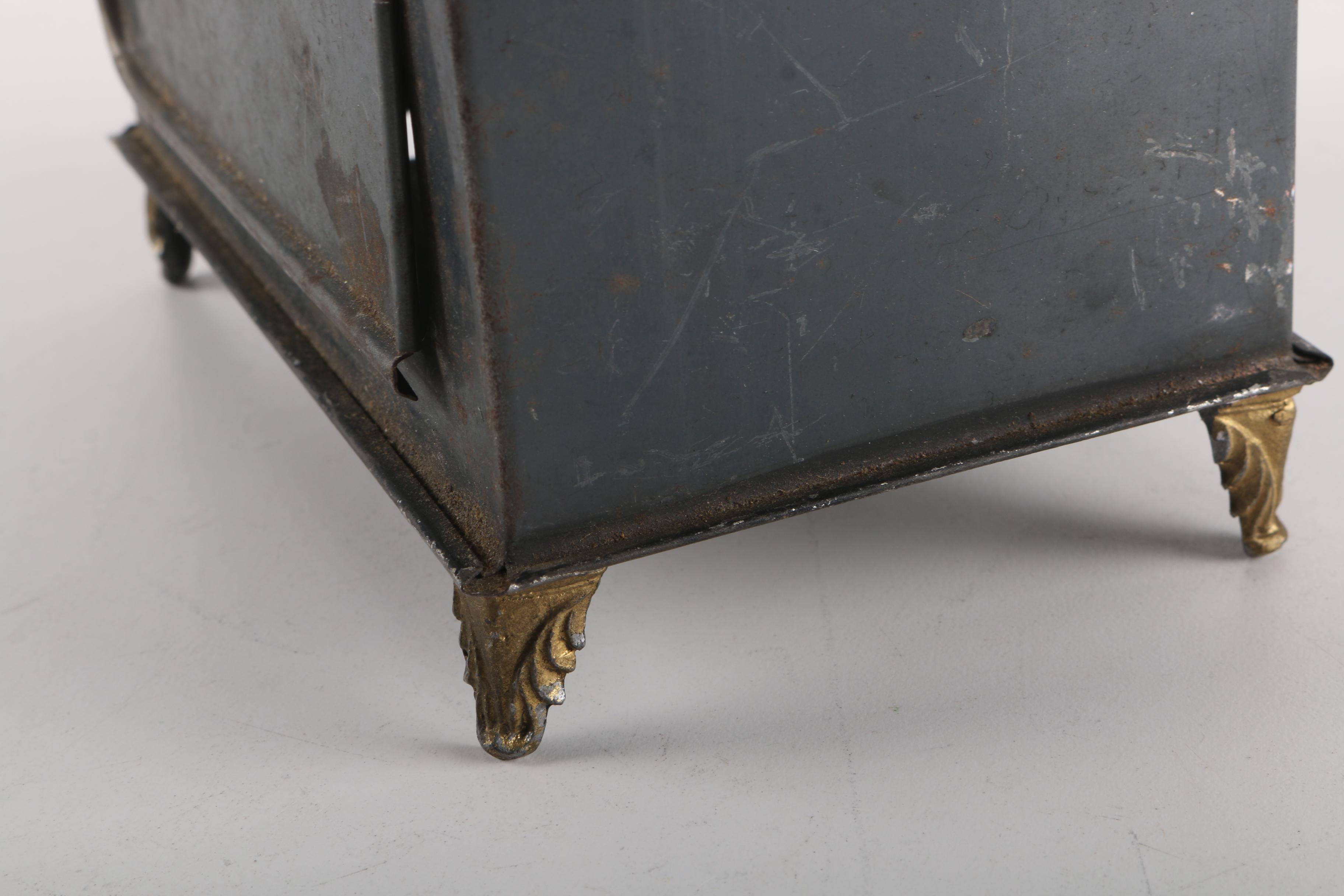 Antique Candle-Operated Slide Projector With Slides