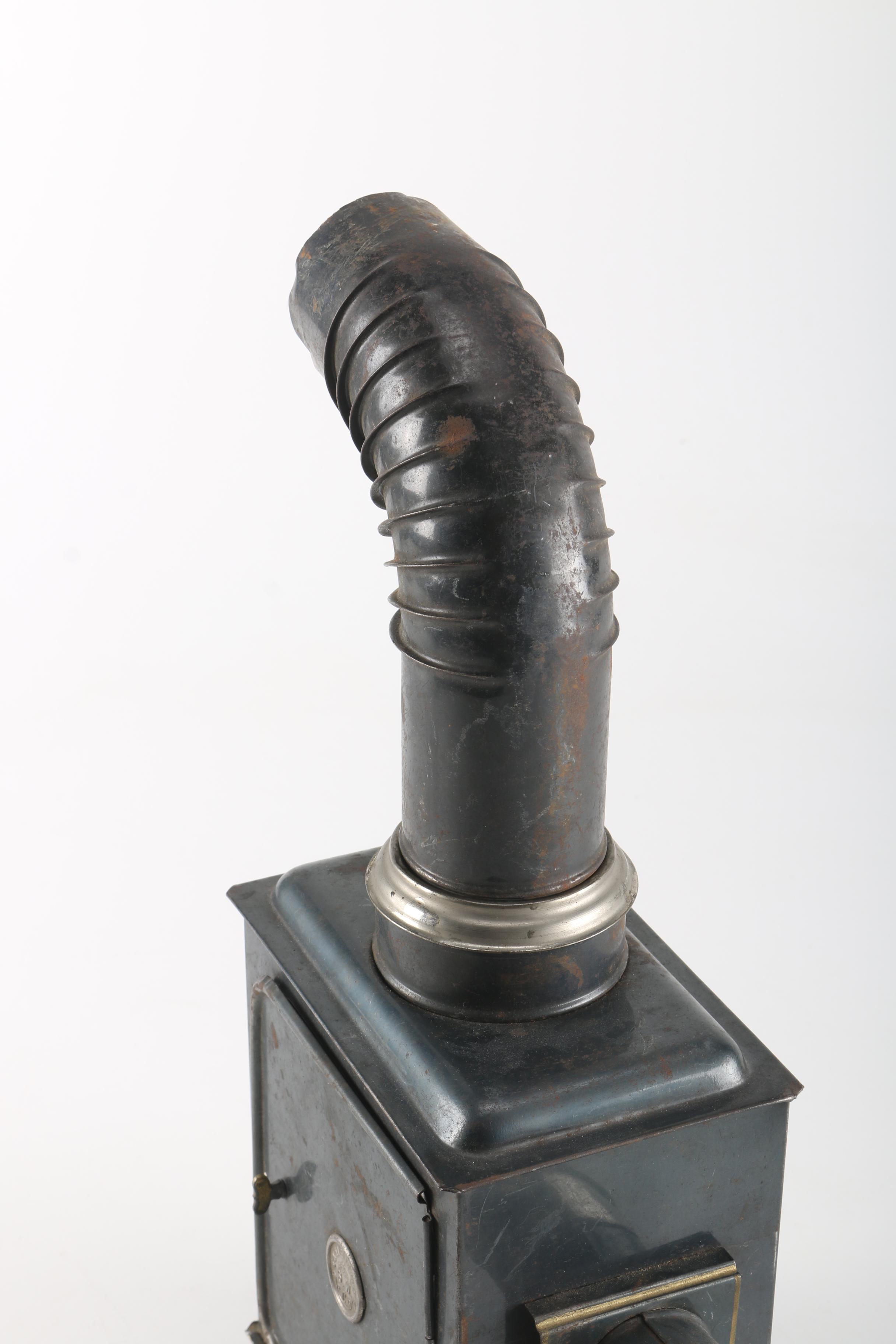 Antique Candle-Operated Slide Projector With Slides