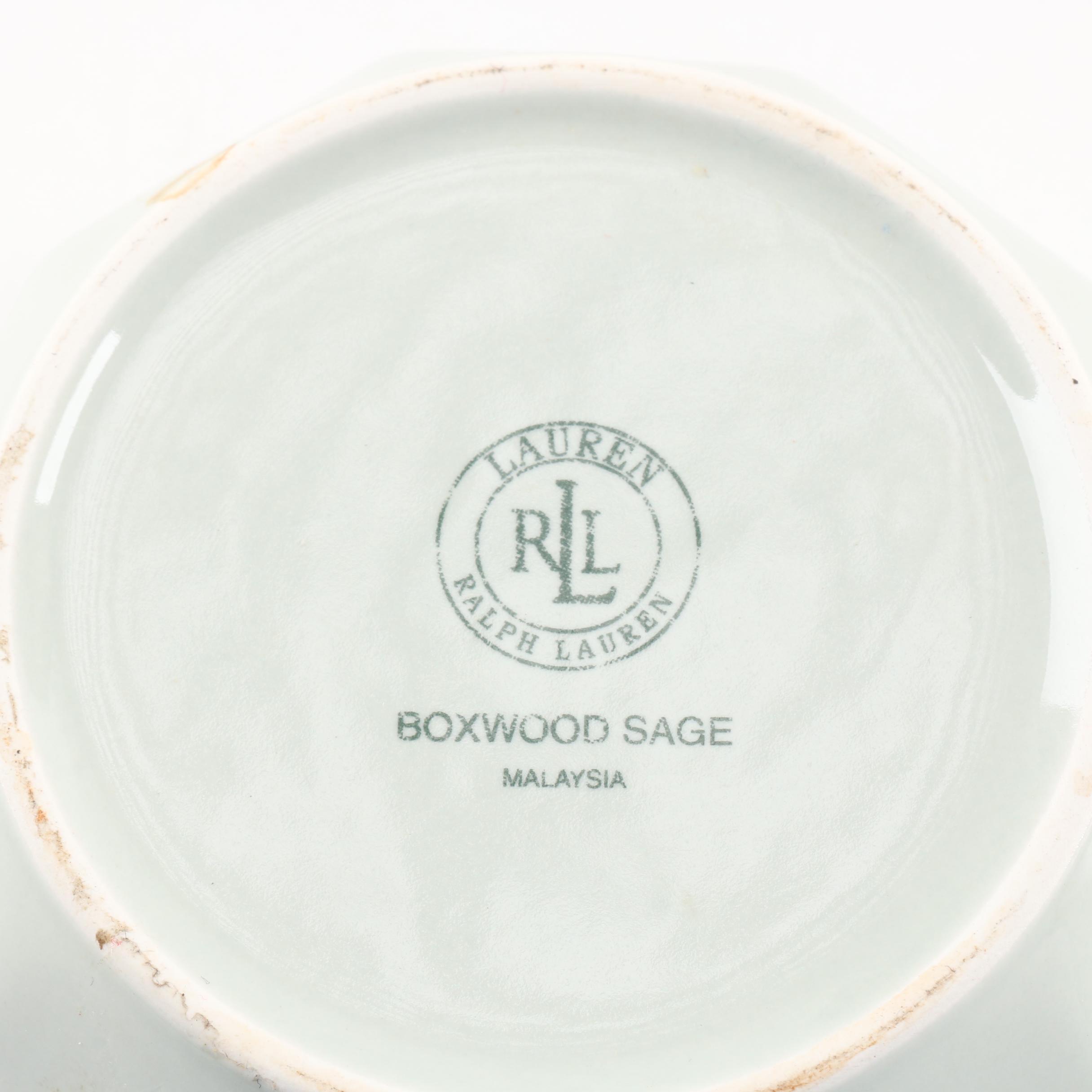 Set of Ralph Lauren "Boxwood Sage" Dishes
