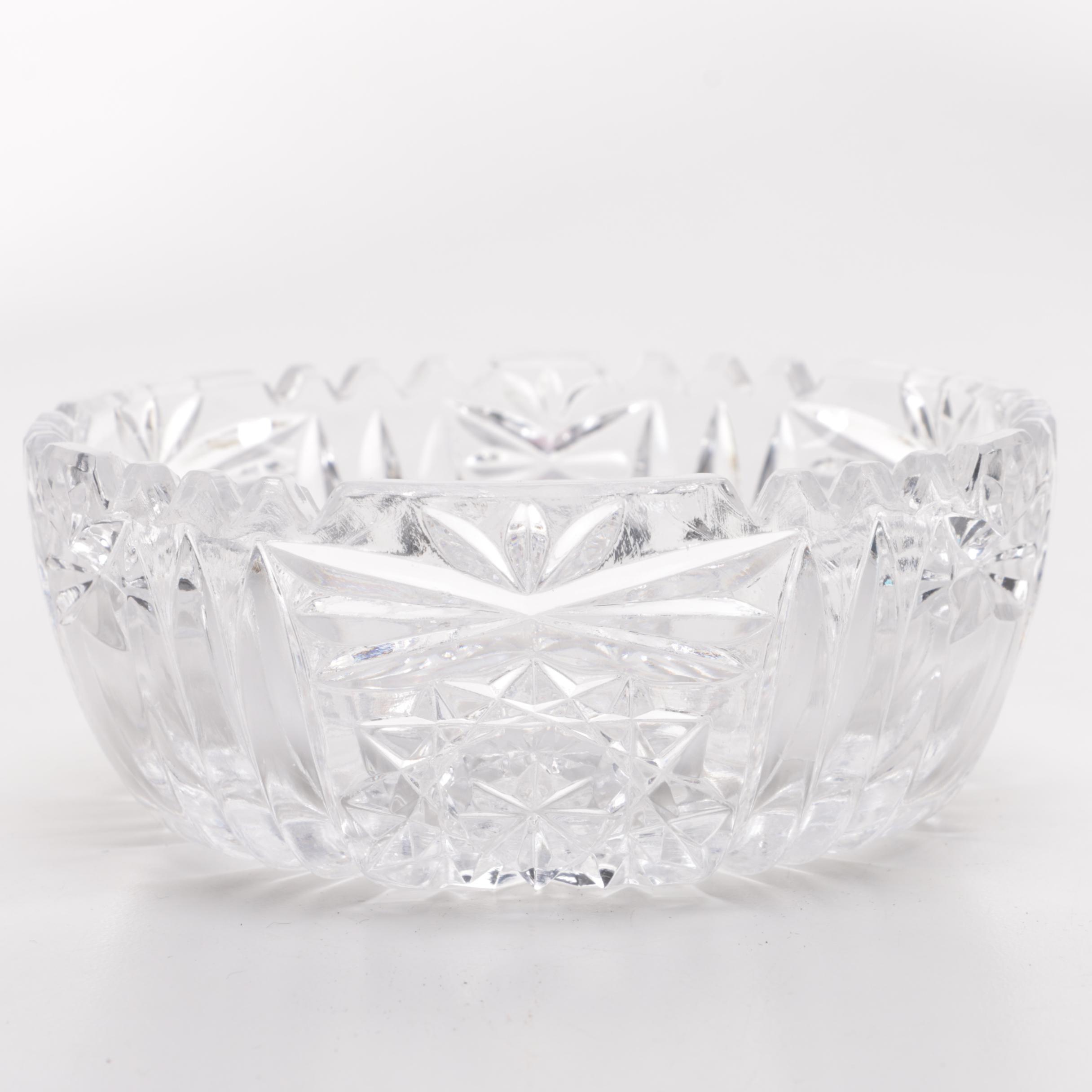 Three Vintage Cut Glass and Crystal Bowls