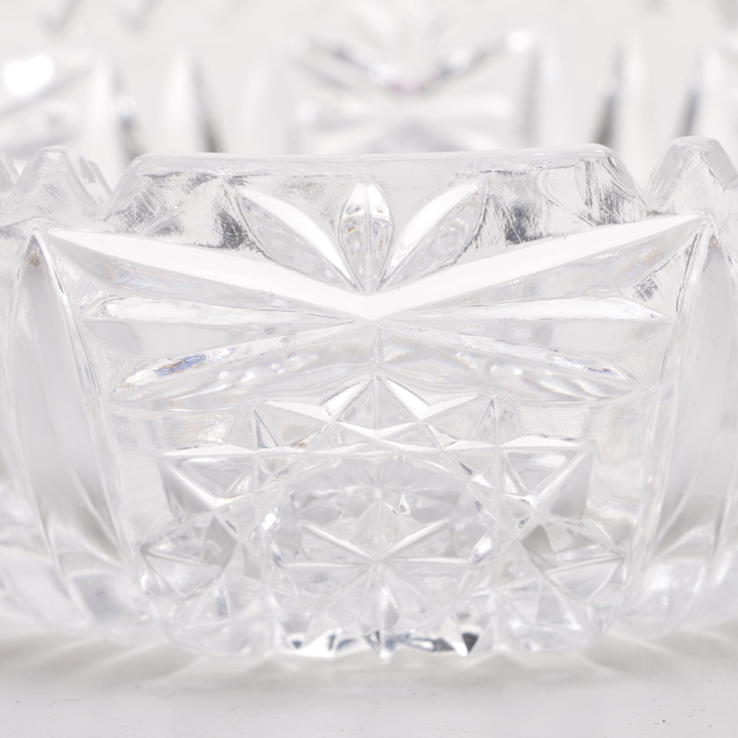 Three Vintage Cut Glass and Crystal Bowls