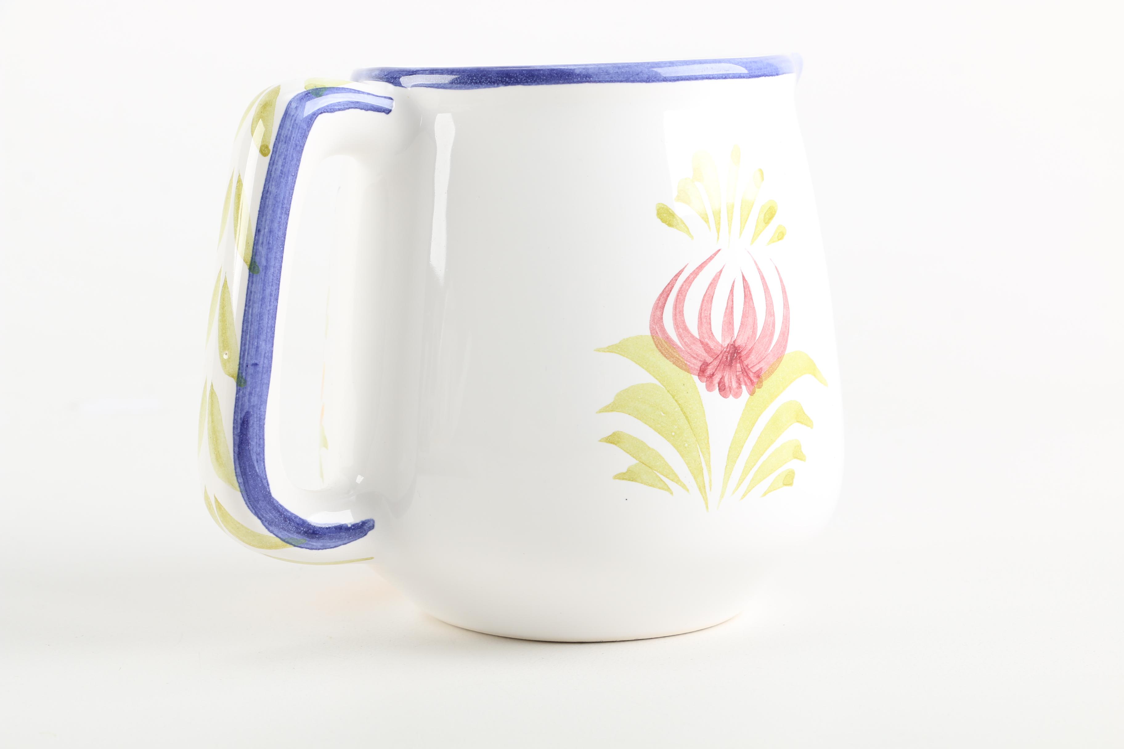 Hand-Painted Portuguese Ceramic Tea Set