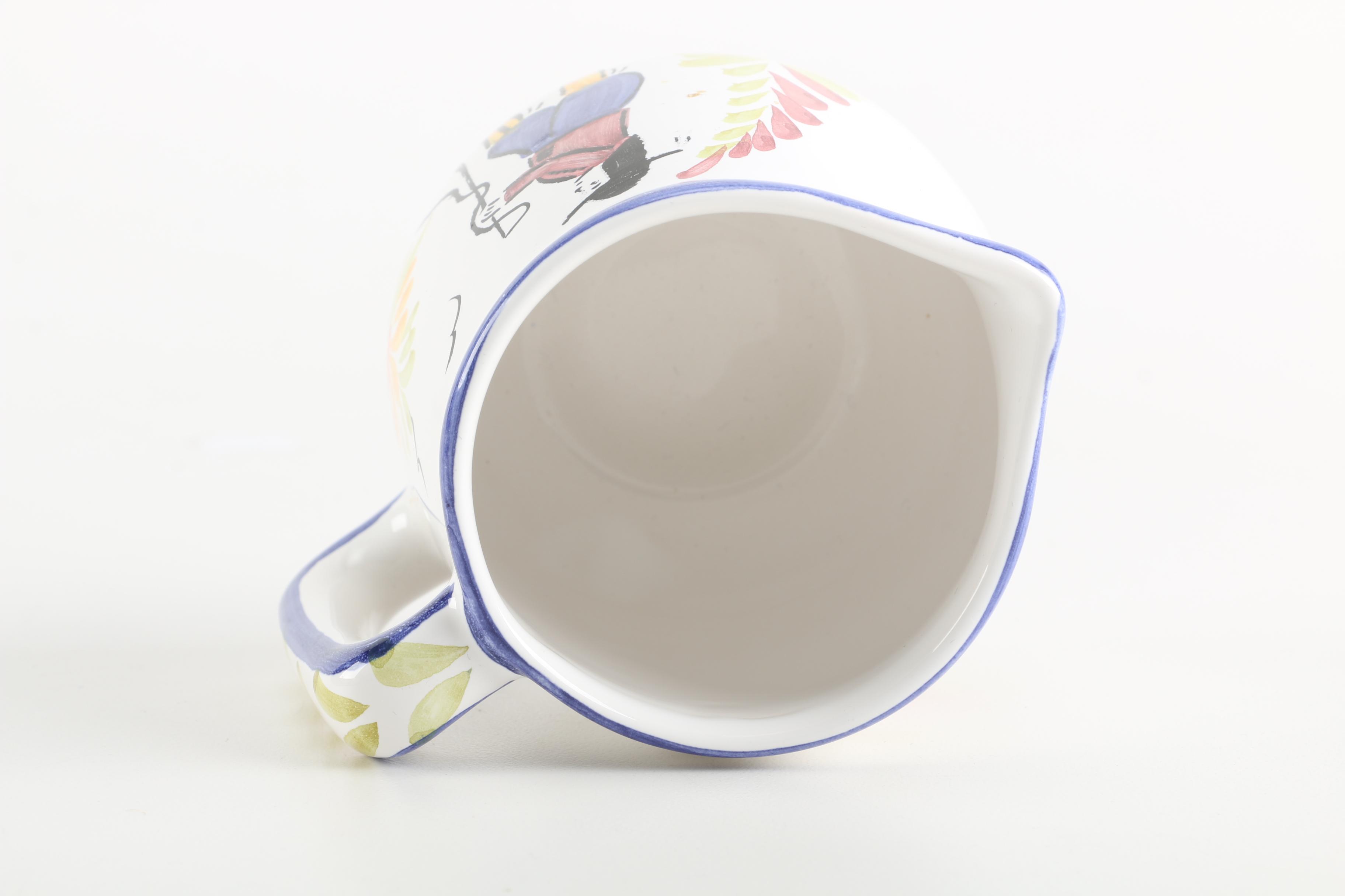 Hand-Painted Portuguese Ceramic Tea Set