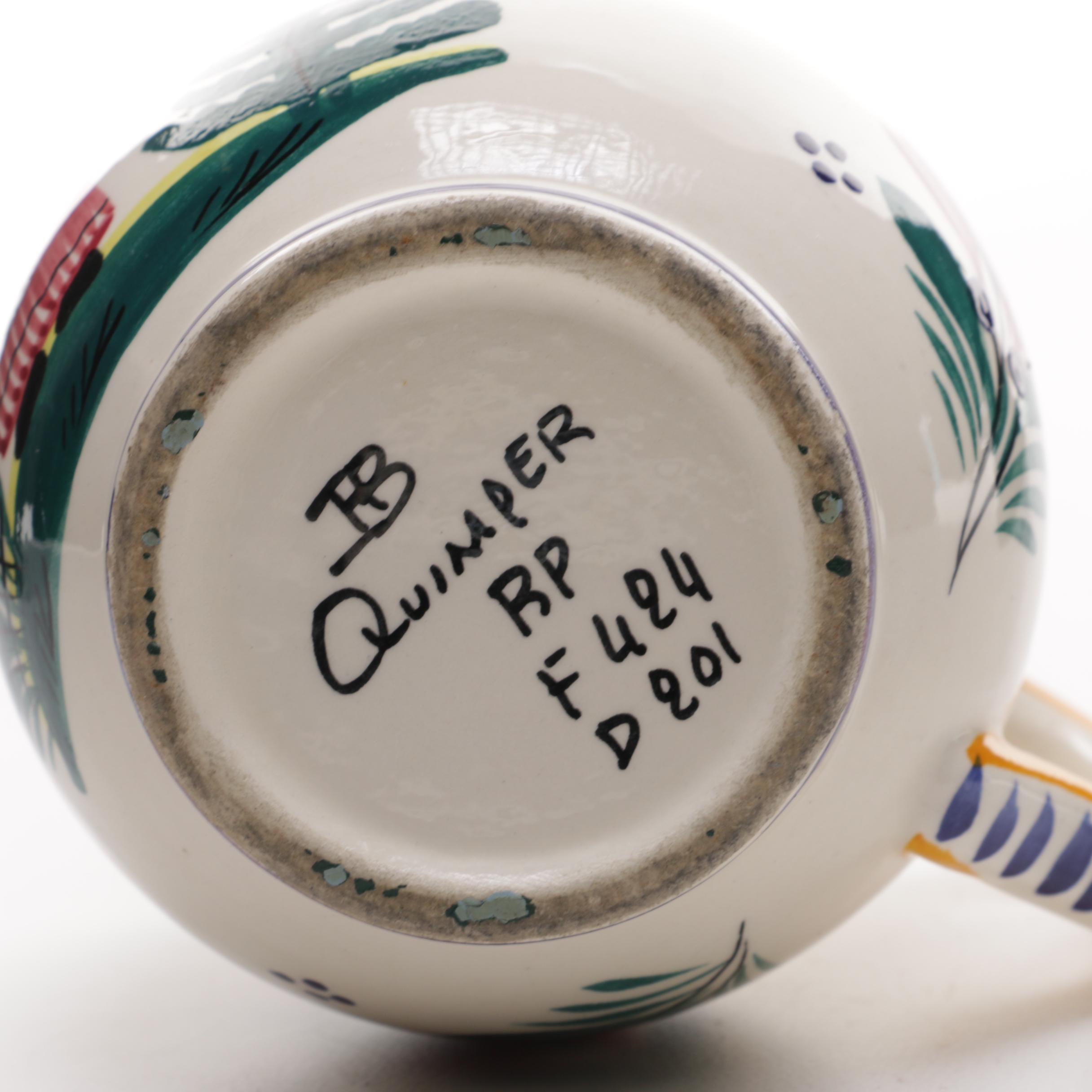 Quimper French Faience Pottery Pieces