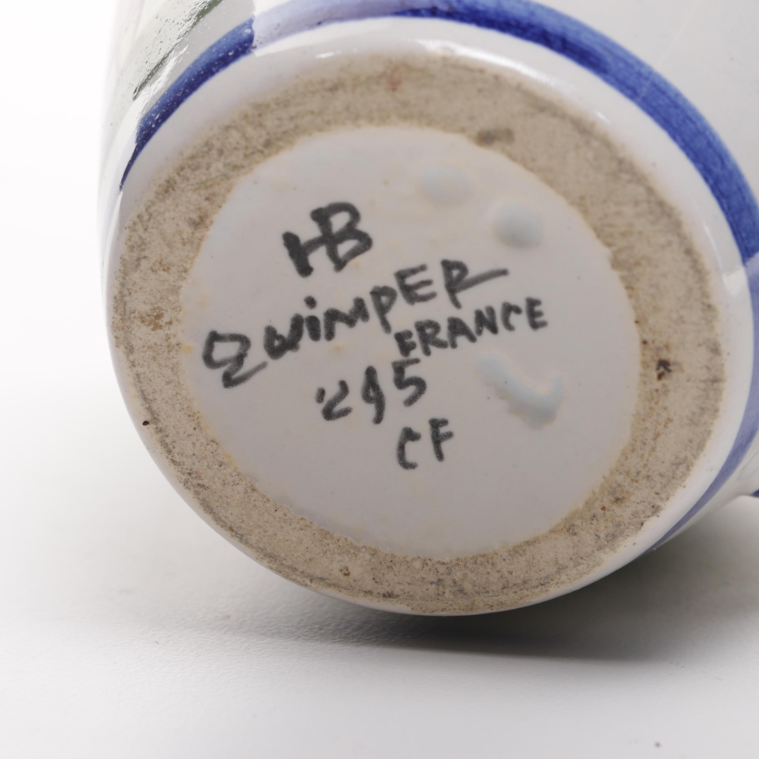 Quimper French Faience Pottery Pieces