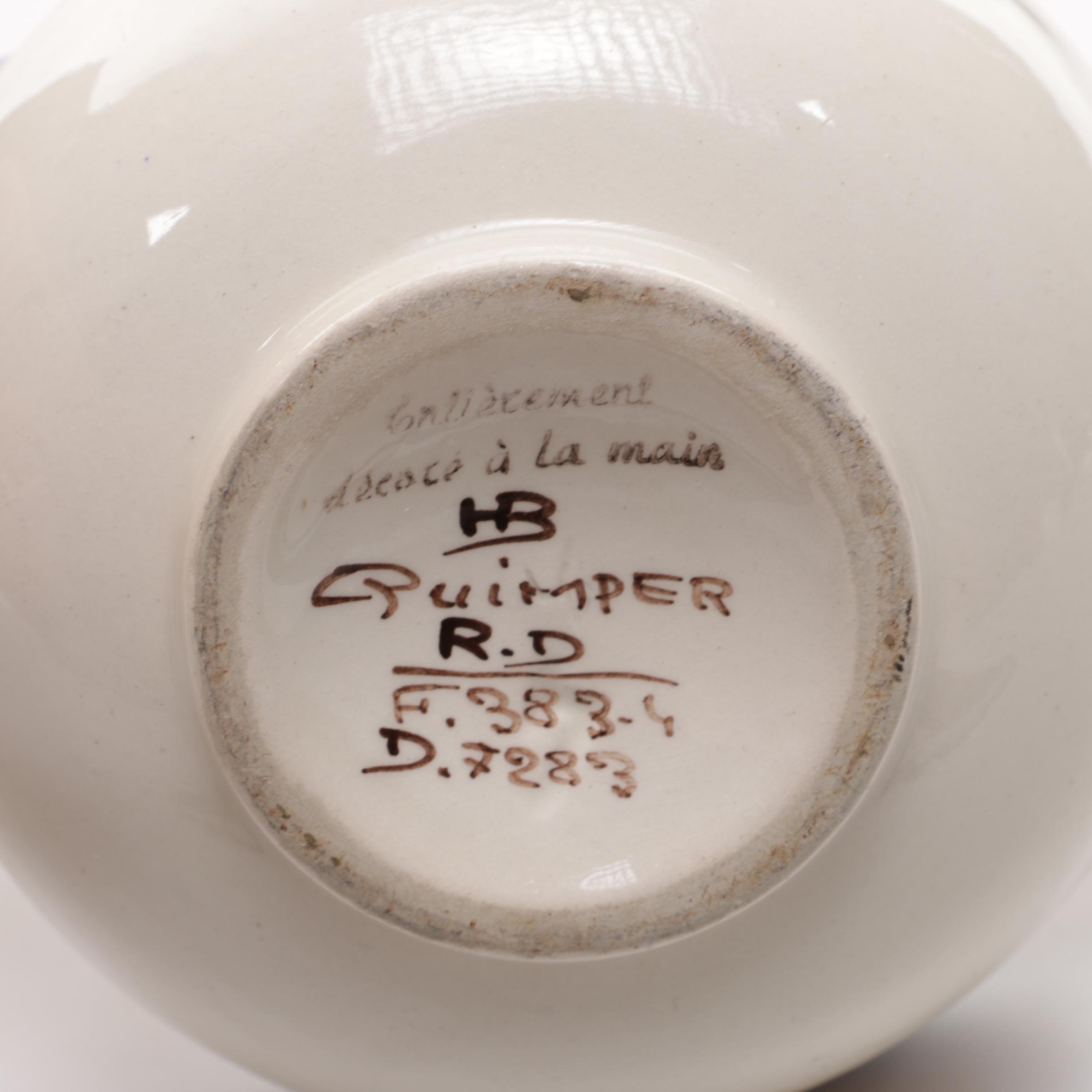 Quimper French Faience Pottery Pieces