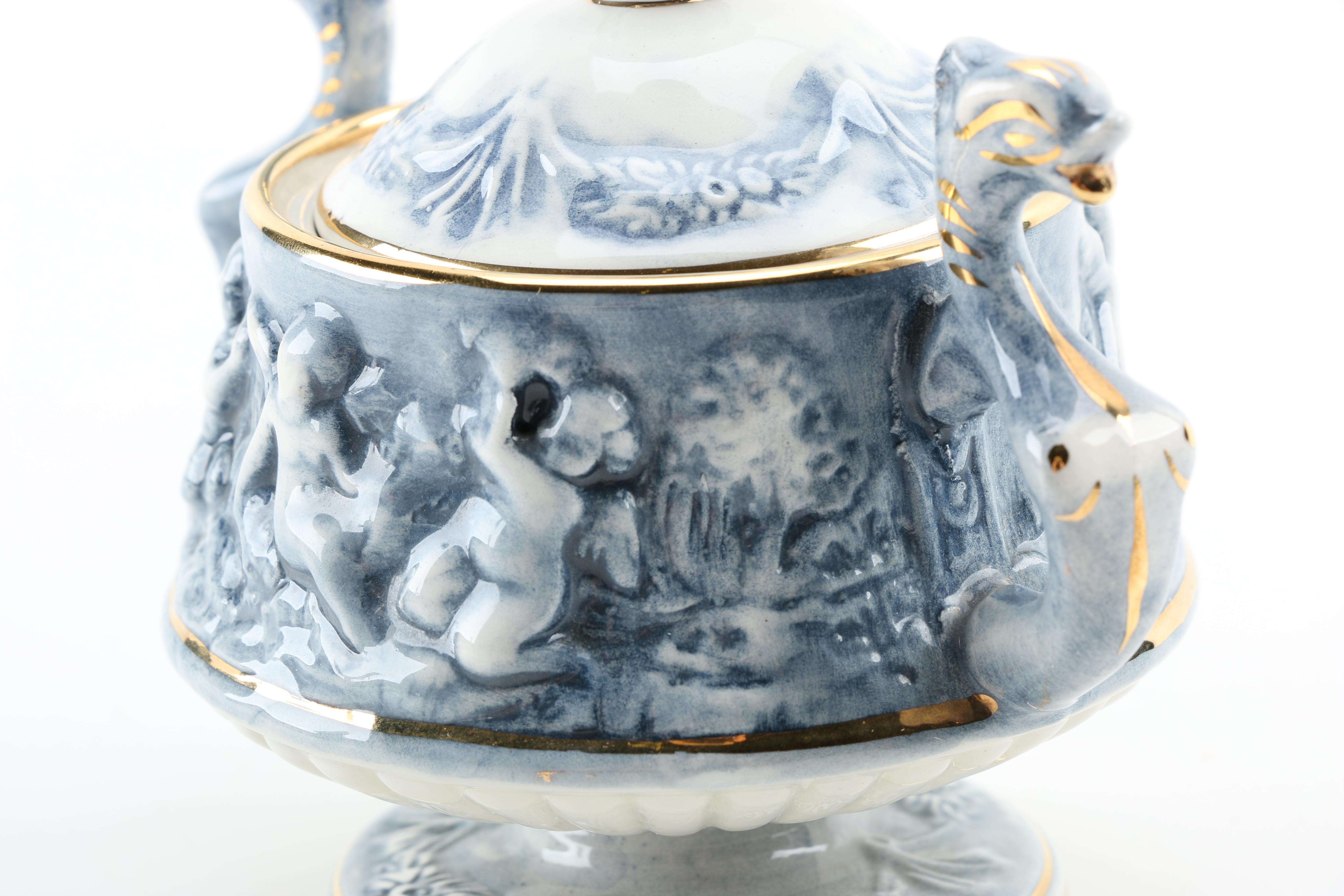 Capodimonte Style Ceramic Espresso Service